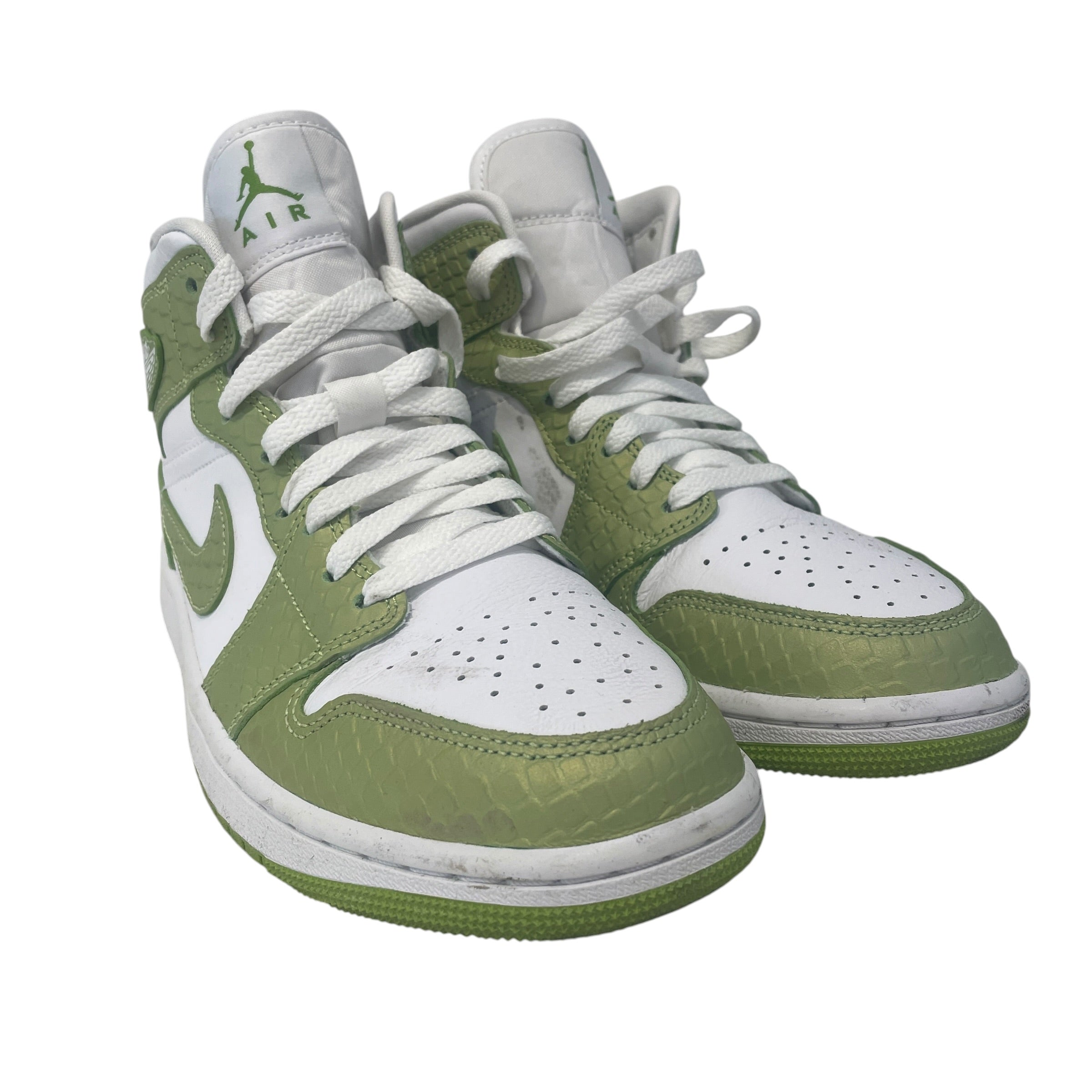 NIKE/Low-Sneakers/US 8/Animal Pattern/GRN/Jordan 1 Mid SE Green Python view 1