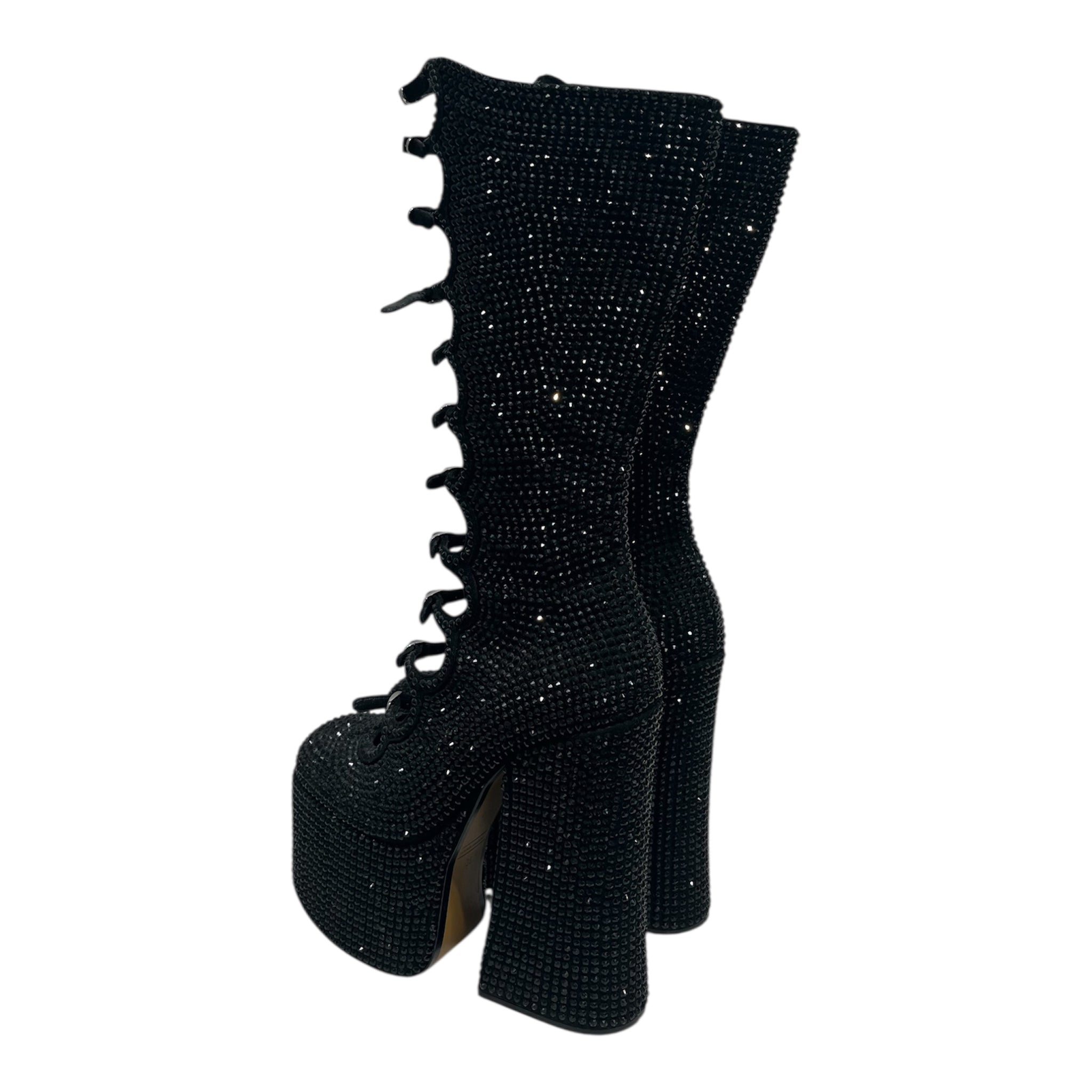 MARC JACOBS/Long Boots/EU 36/Glitter/BLK/bedazzled kiki boots view 2