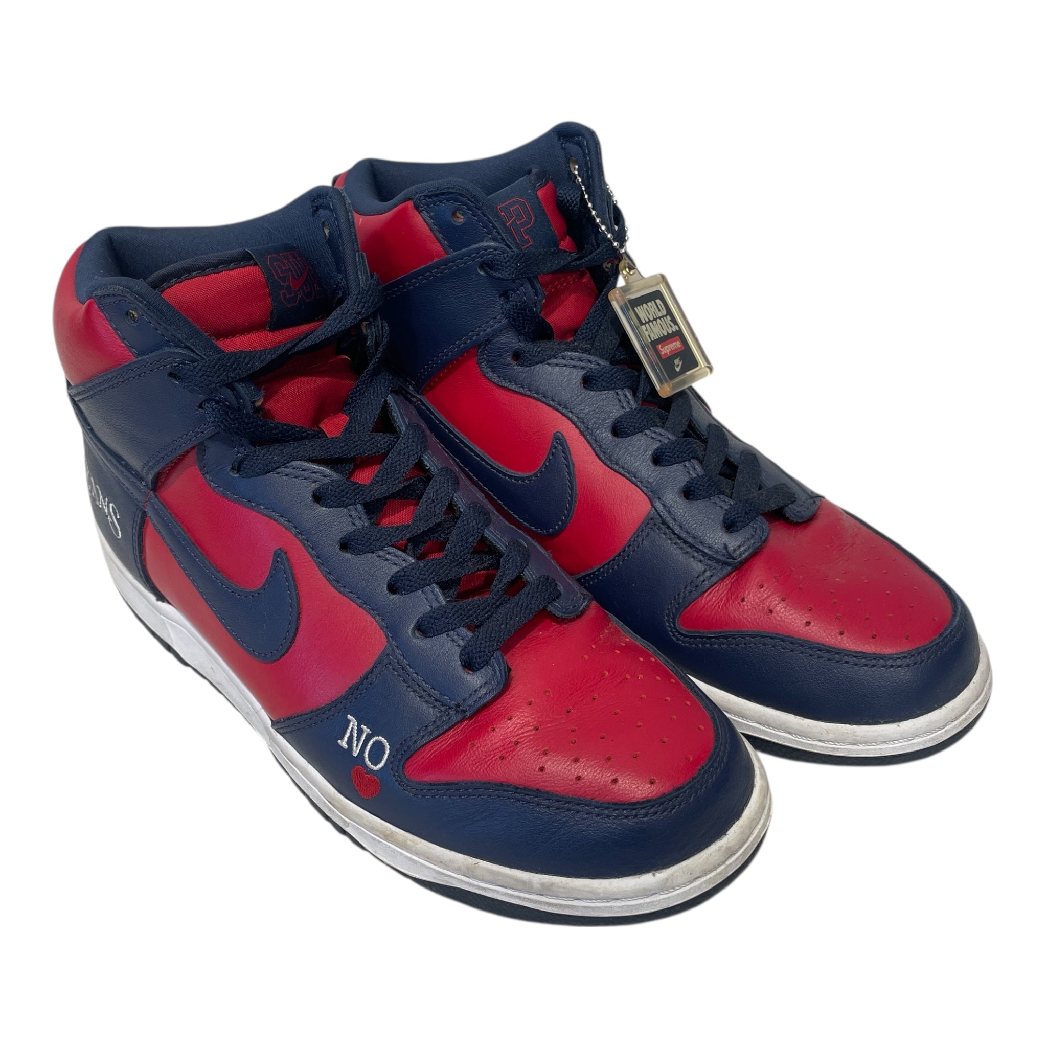 NIKE/Supreme/DUNK HIGH OG QS/Hi-Sneakers/US 8/Leather/RED/DN3741-600 view 1