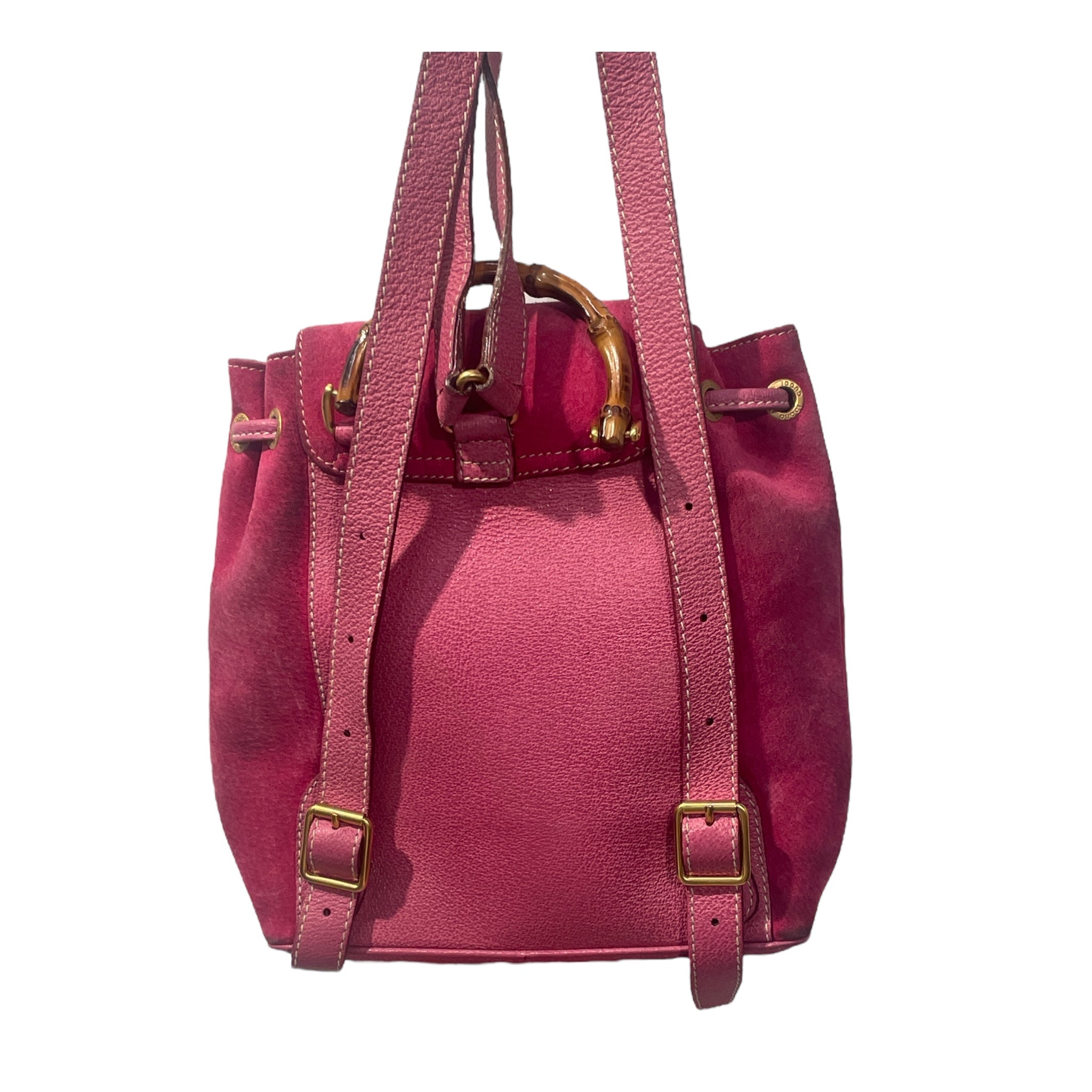 GUCCI/Backpack/Suede/PNK/BAMBOO BACKPACK view 2