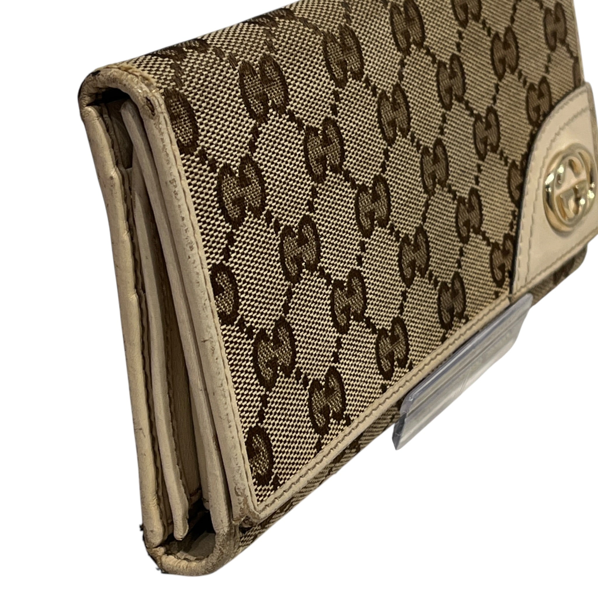 GUCCI/Long Wallet/Monogram/Cotton/BEG/L's/britt - white corner w GG view 6