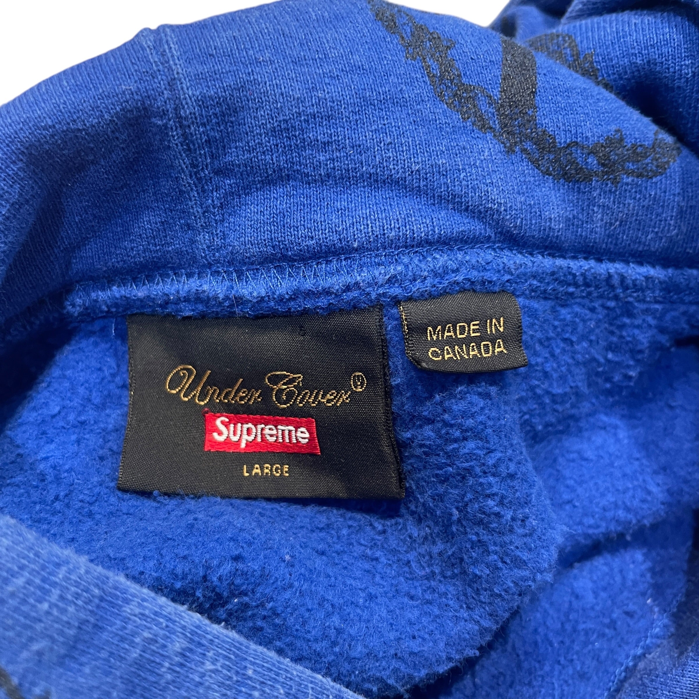 Supreme/UNDERCOVER/Hoodie/L/All Over Print/Cotton/BLU/Anarchy Hoodie view 3