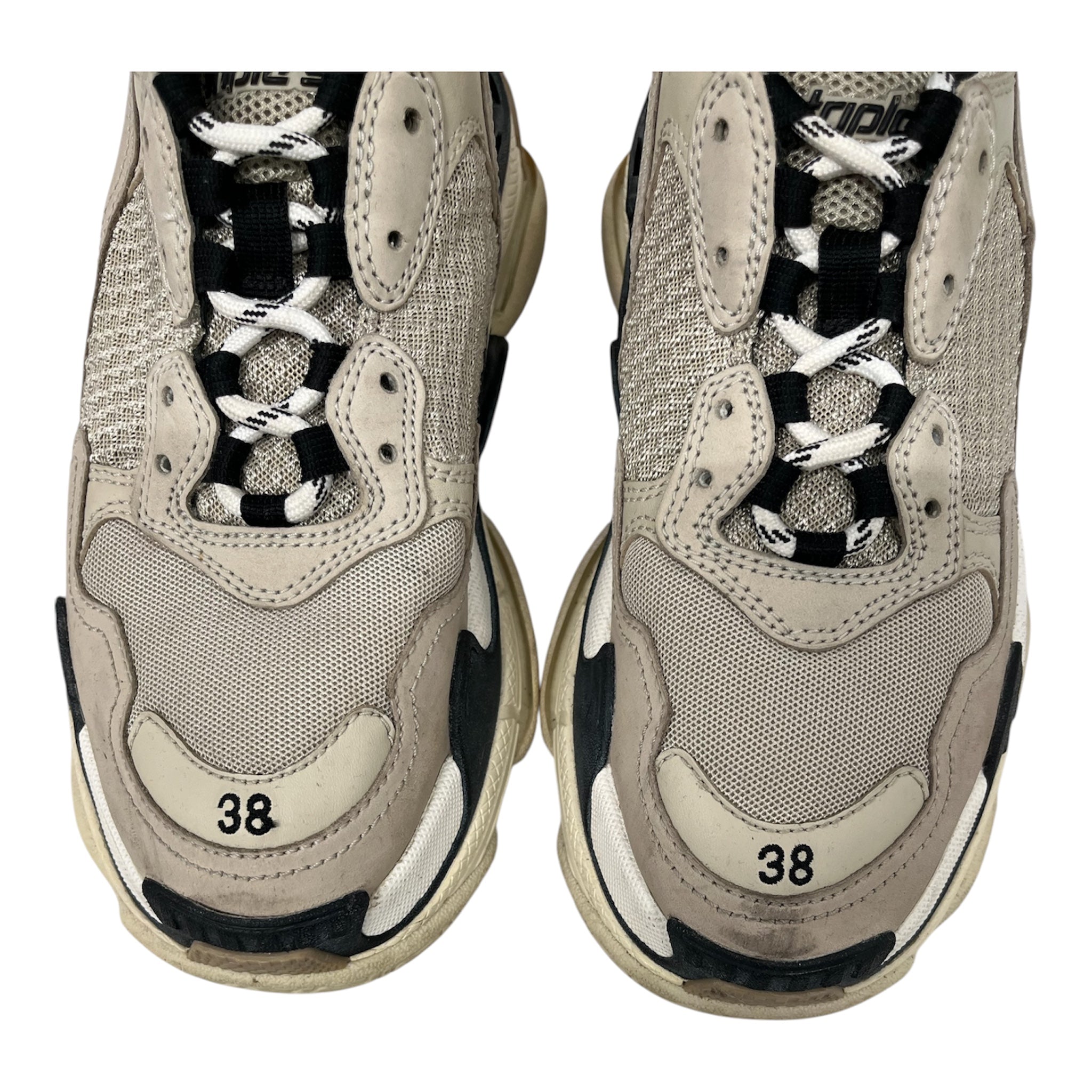 BALENCIAGA/Low-Sneakers/EU 38/Cotton/BEG/Chunky Heel/TRIPLE S TRAINER view 5