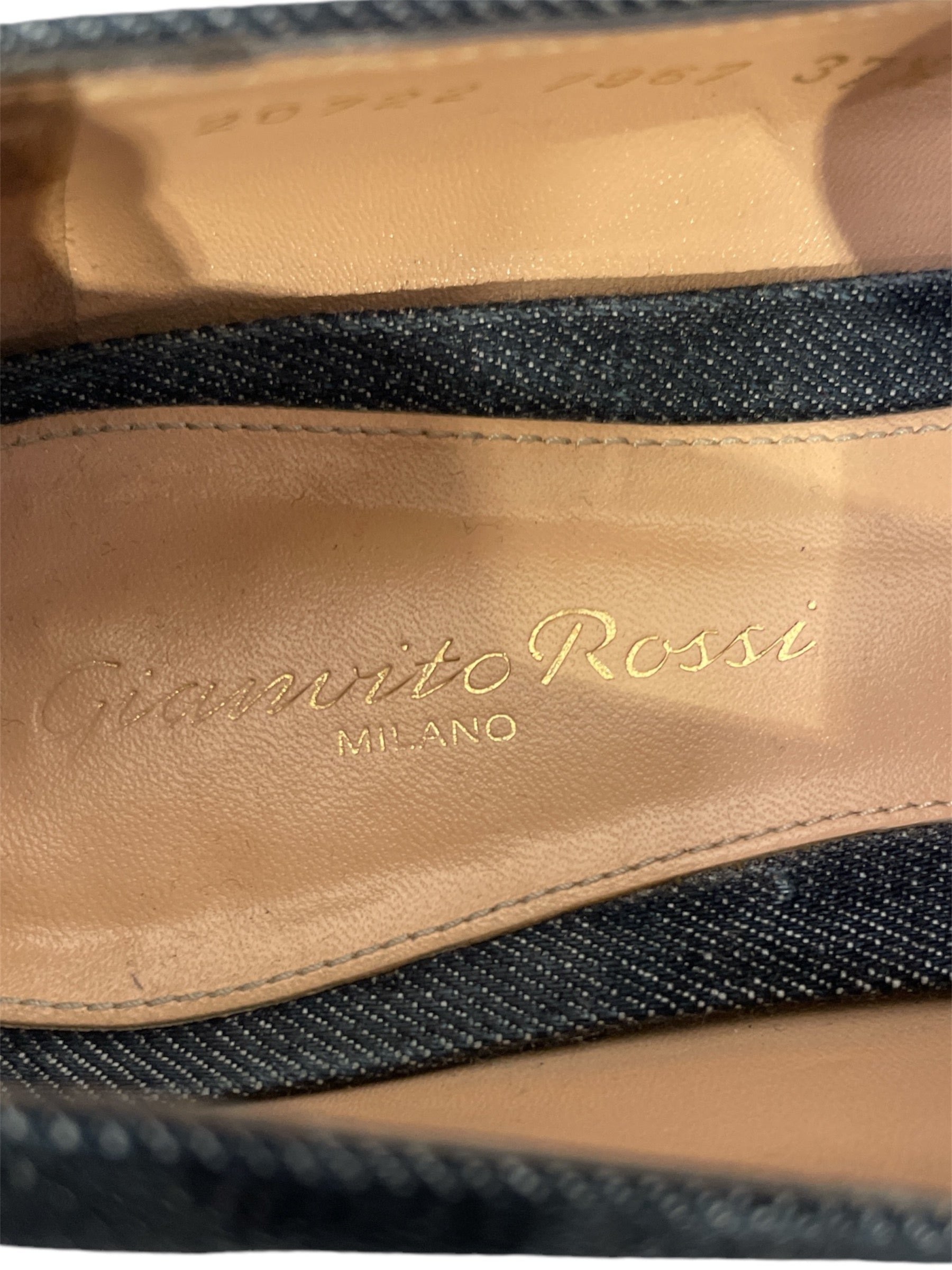 Gianvito Rossi/Flat Shoes/EU 37.5/Denim/NVY/ view 3