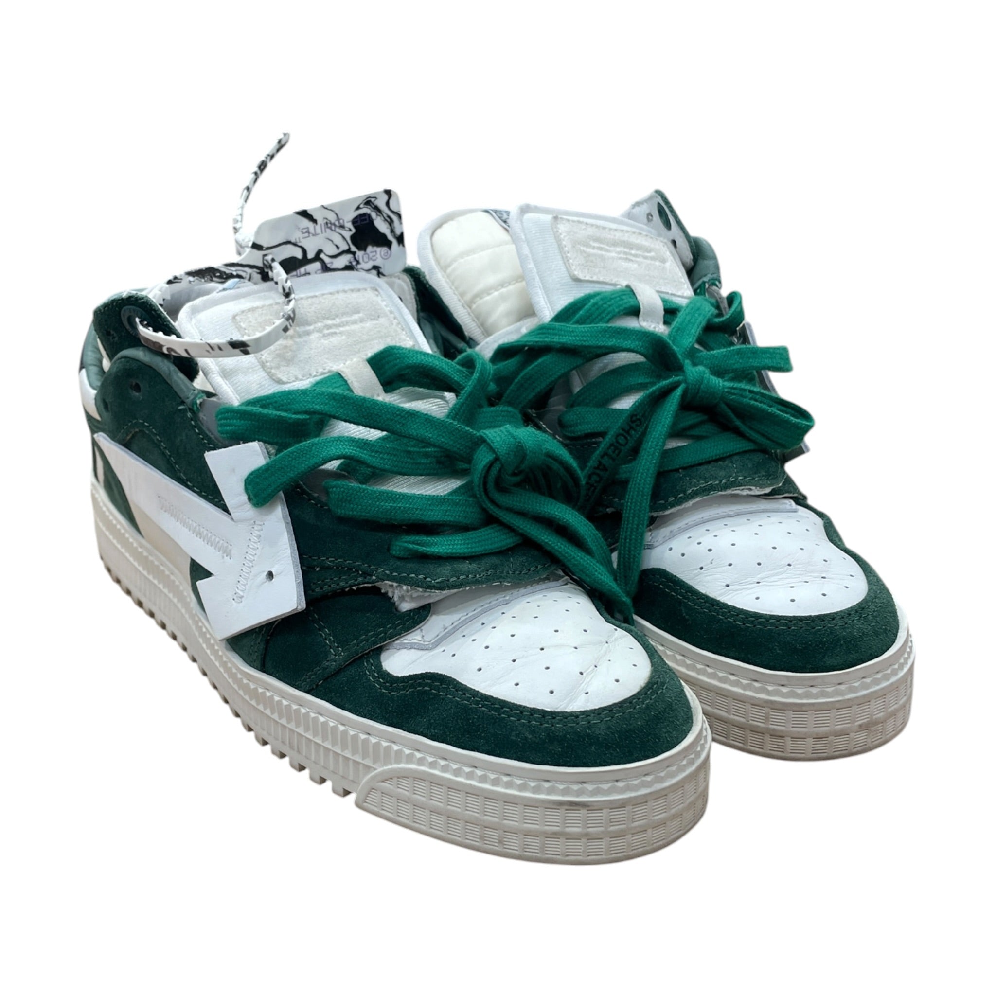 OFF-WHITE/Low-Sneakers/EU 42/Cotton/GRN/floating arrow double tongue view 1