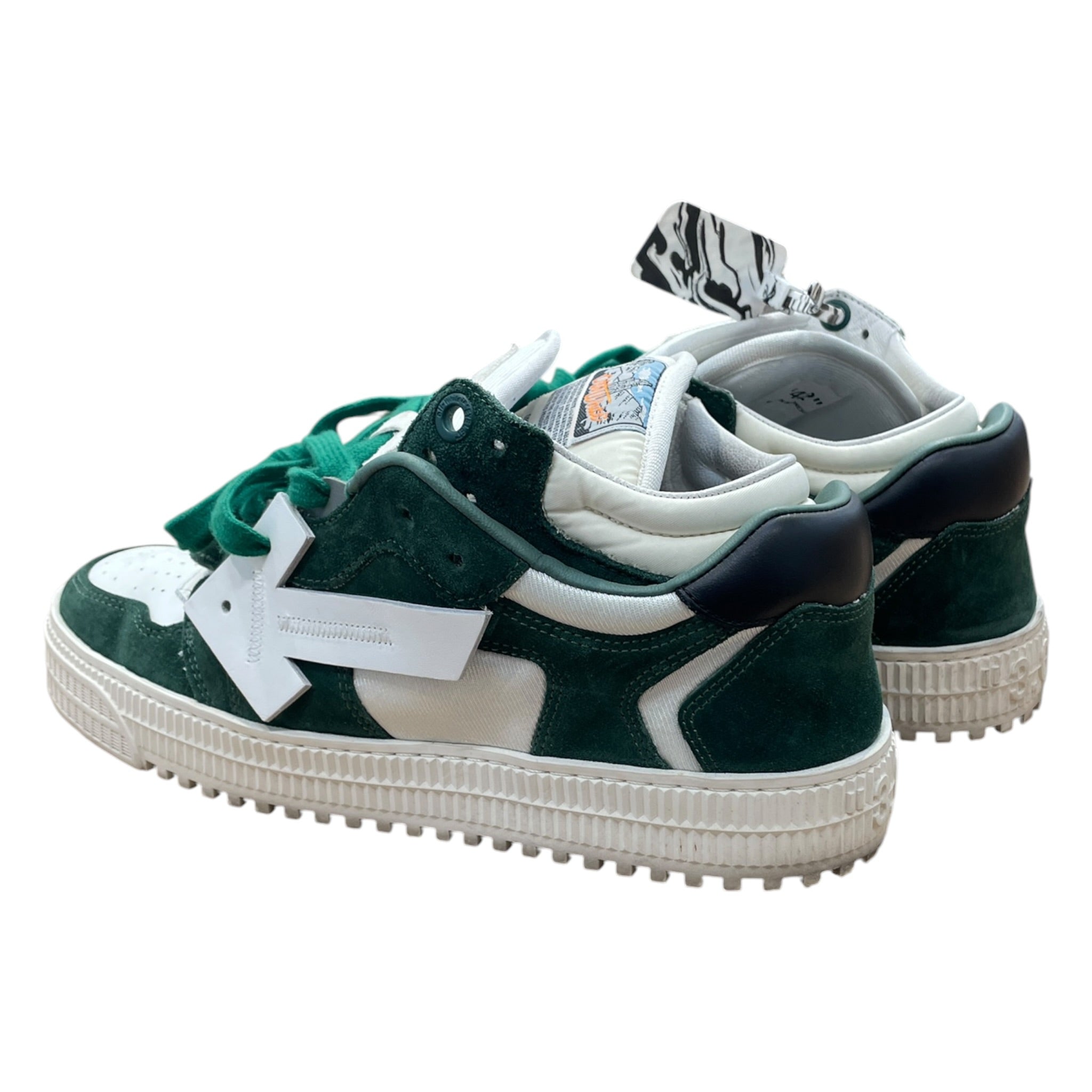 OFF-WHITE/Low-Sneakers/EU 42/Cotton/GRN/floating arrow double tongue view 2