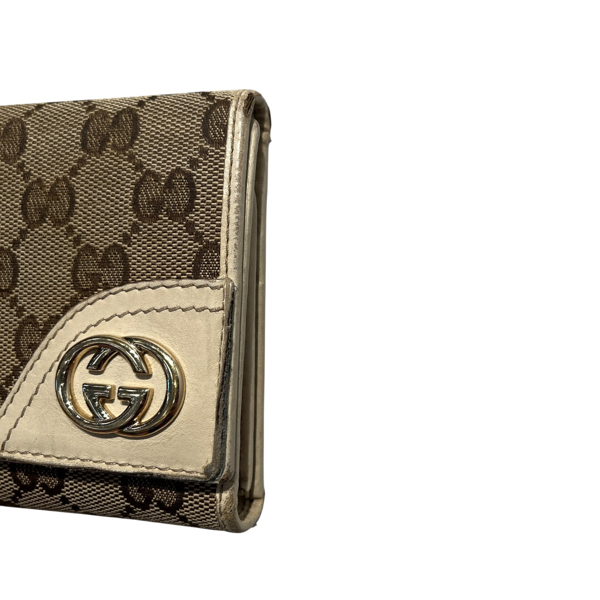 GUCCI/Long Wallet/Monogram/Cotton/BEG/L's/britt - white corner w GG view 8