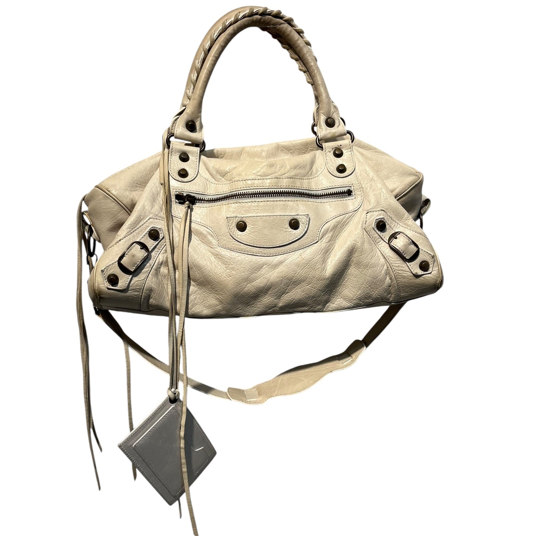 BALENCIAGA/Cross Body Bag/Leather/CRM/CITY BAG view 1