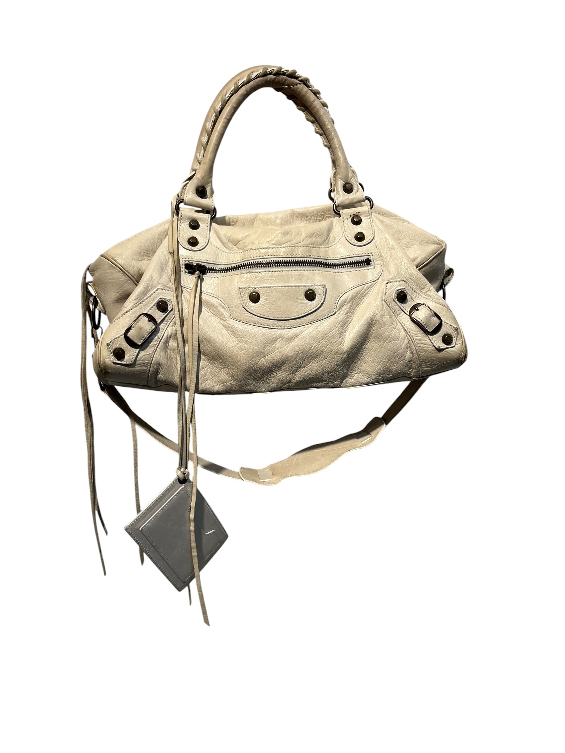 BALENCIAGA/Cross Body Bag/Leather/CRM/CITY BAG view 1