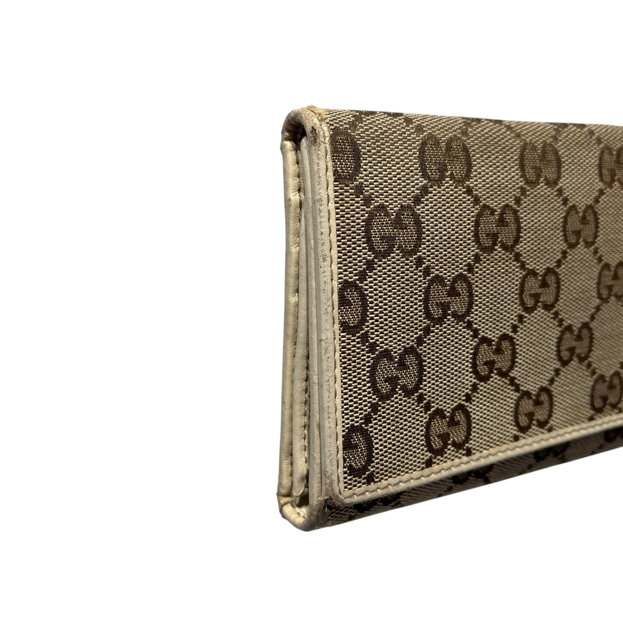 GUCCI/Long Wallet/Monogram/Cotton/BEG/L's/britt - white corner w GG view 7