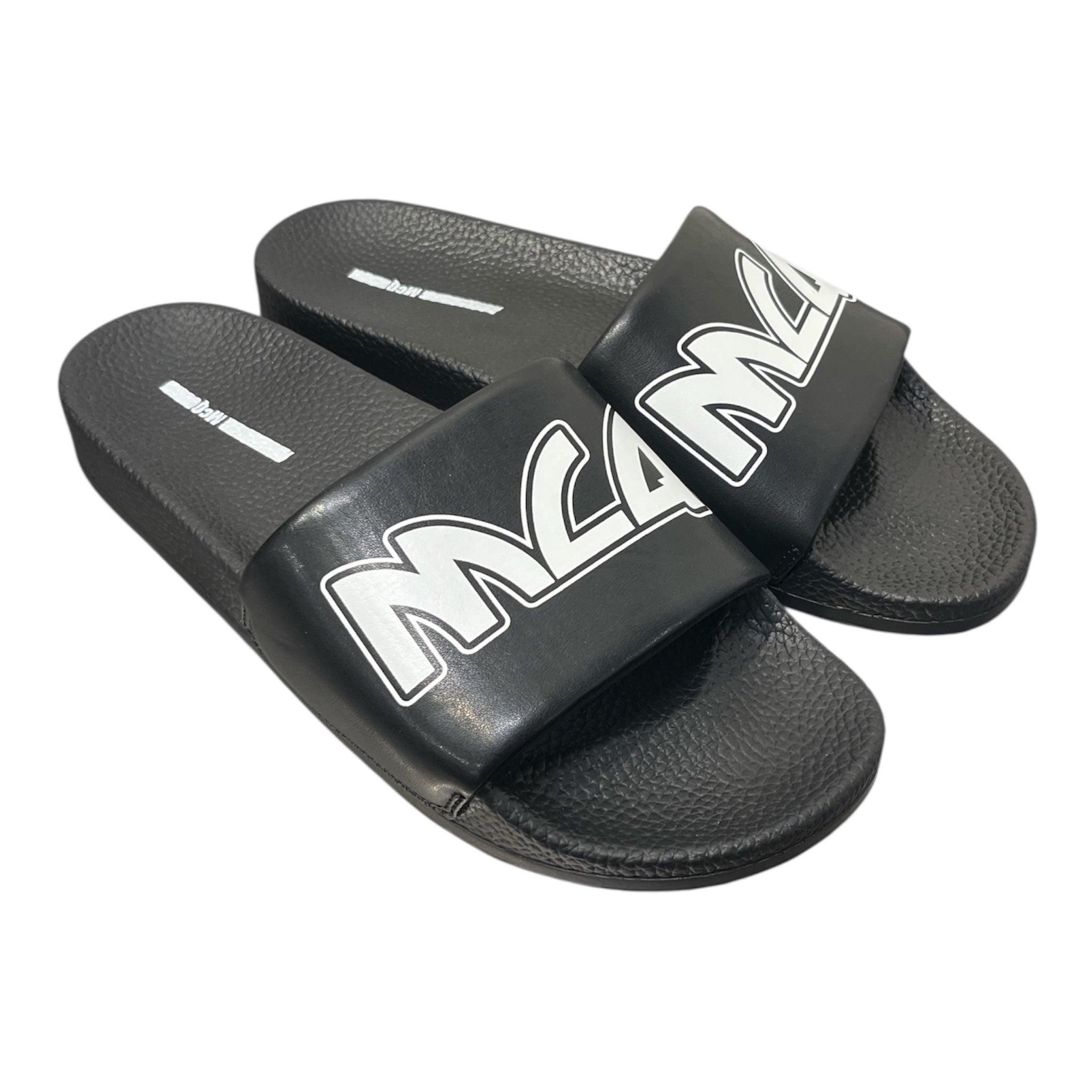 Alexander McQueen/Sandals/EU 45/Graphic/Leather/BLK/ view 1