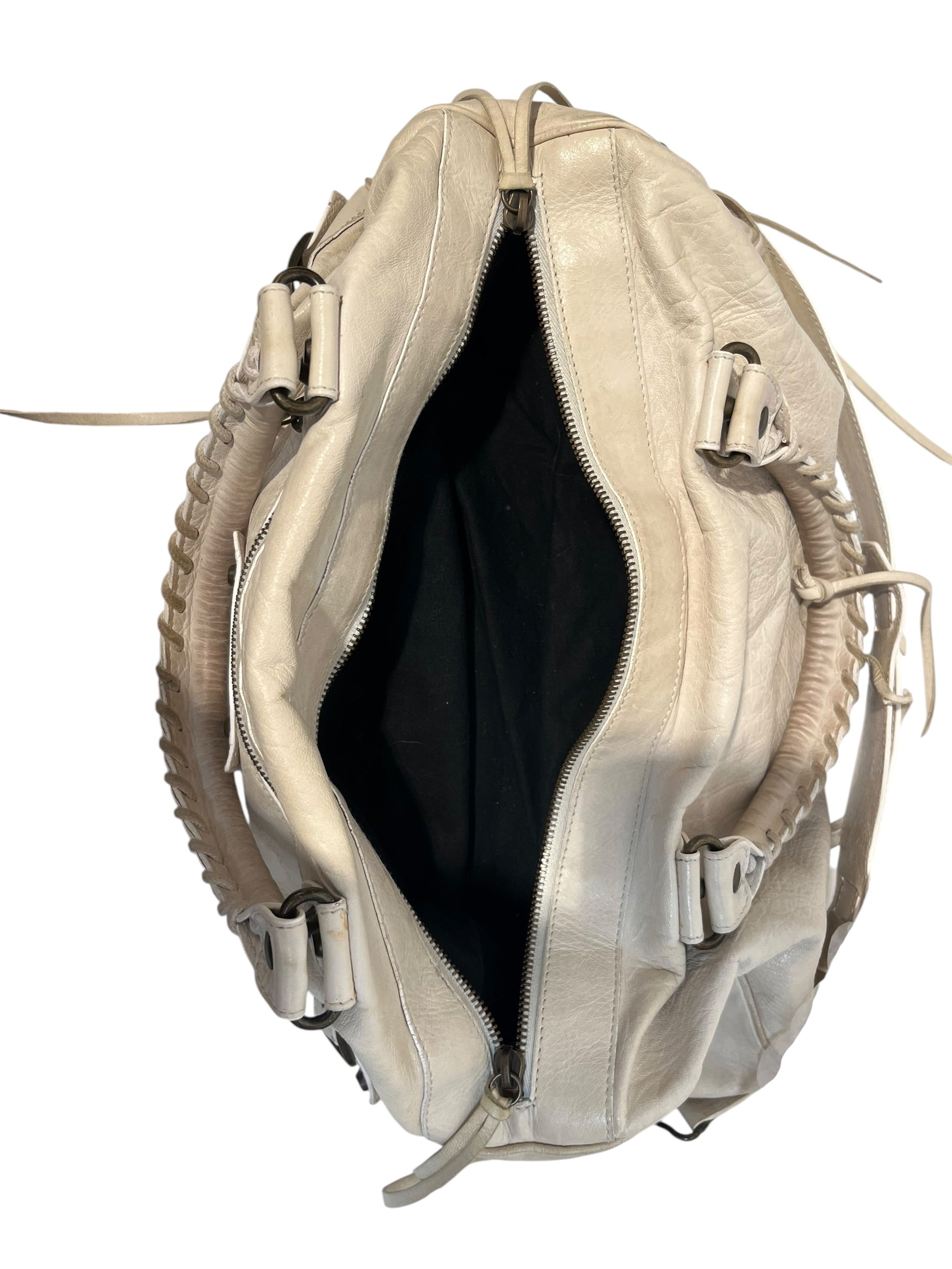 BALENCIAGA/Cross Body Bag/Leather/CRM/CITY BAG view 4