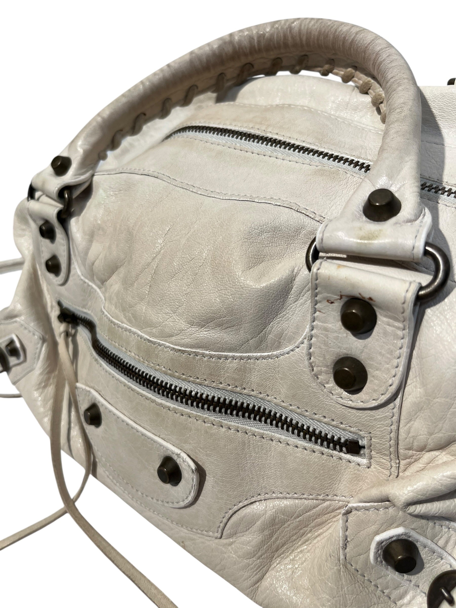 BALENCIAGA/Cross Body Bag/Leather/CRM/CITY BAG view 6