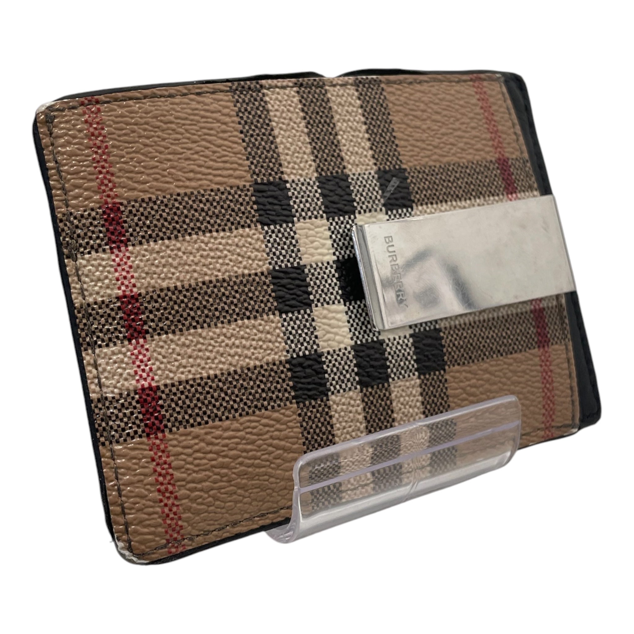 BURBERRY/Wallet/Plaid/BEG/clip wallet view 2