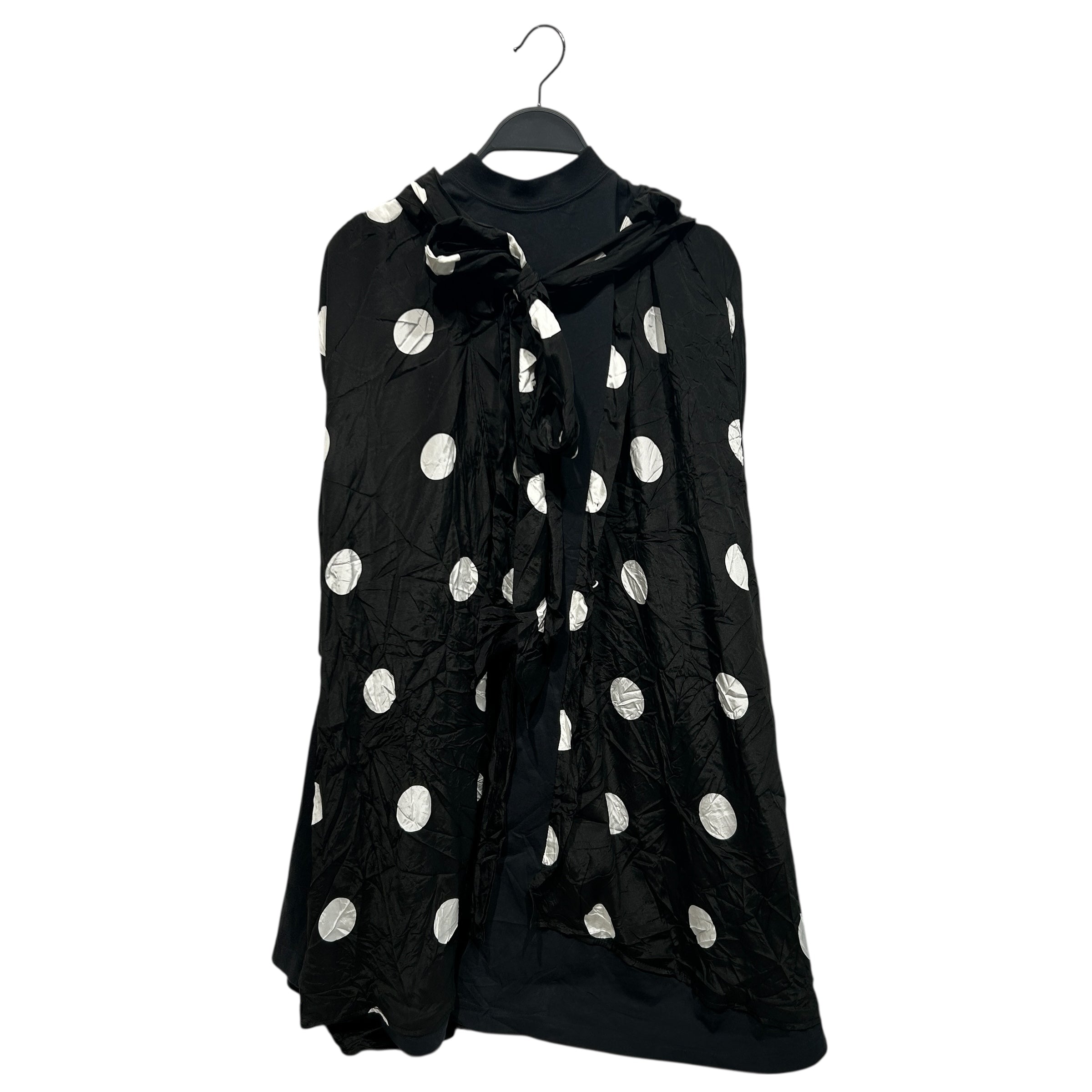 BALENCIAGA/Dress/36/Polka dot/Cotton/BLK/Maxi Polka dot silk crepe view 1