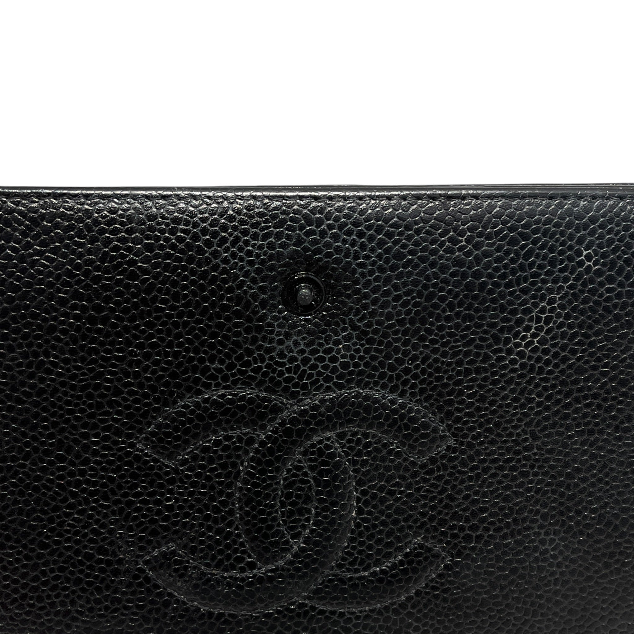CHANEL/Long Wallet/Leather/BLK/L's/classic caviar - missing clasp view 7