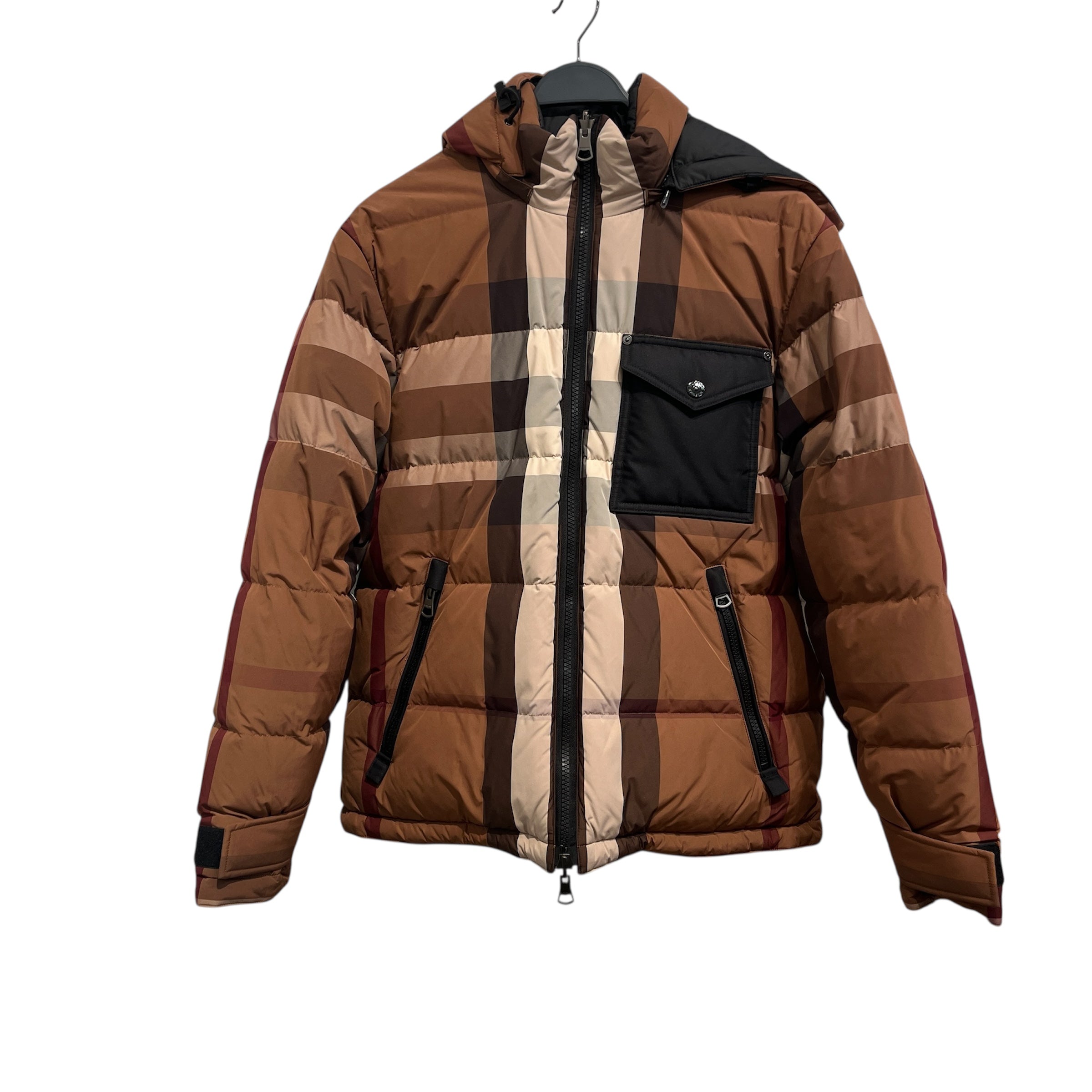 BURBERRY/Puffer Jkt/M/Nylon/BRW/Plaid/Rutland Reversible Check view 1