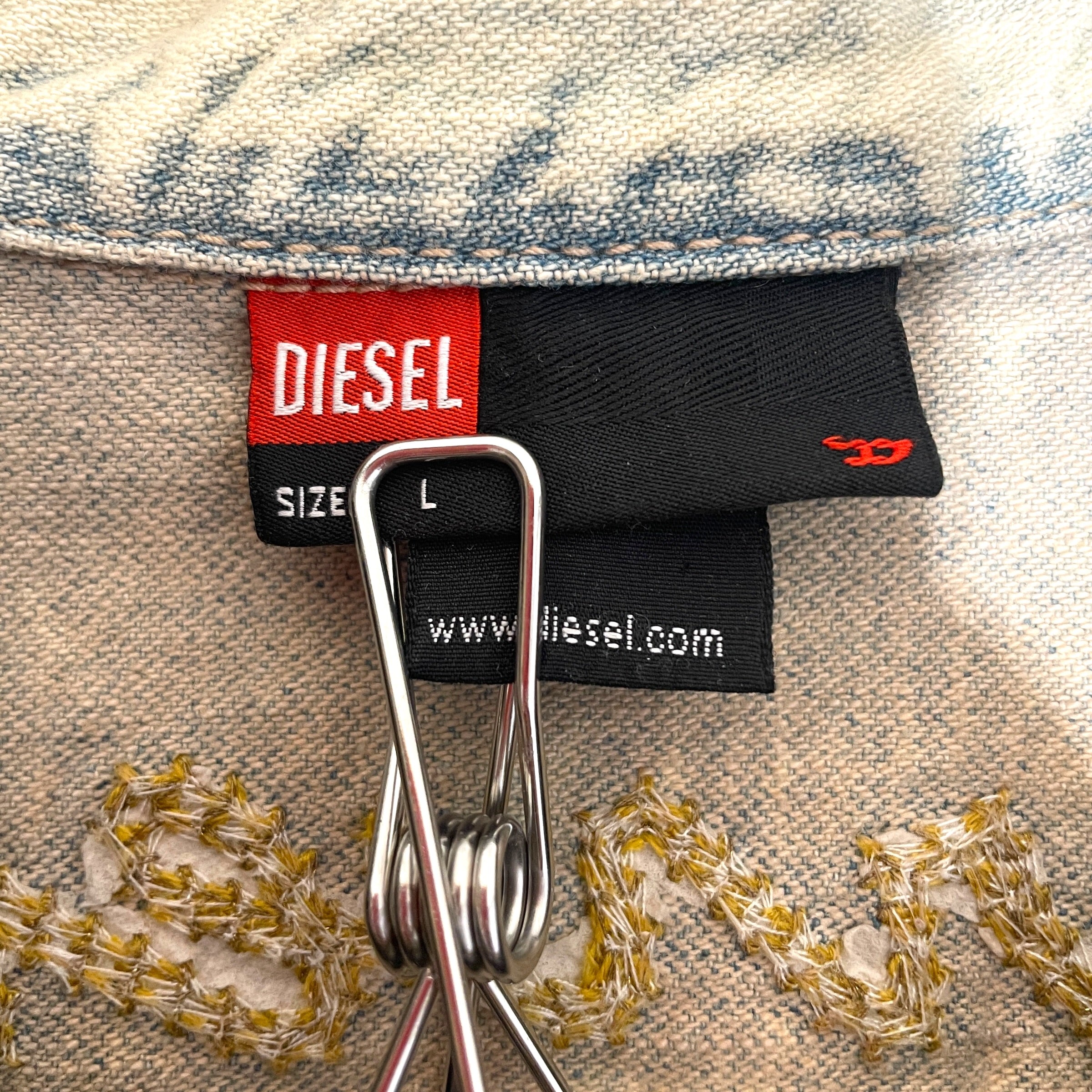 DIESEL/Denim Jkt/L/Denim/KHK/Acid Wash view 3