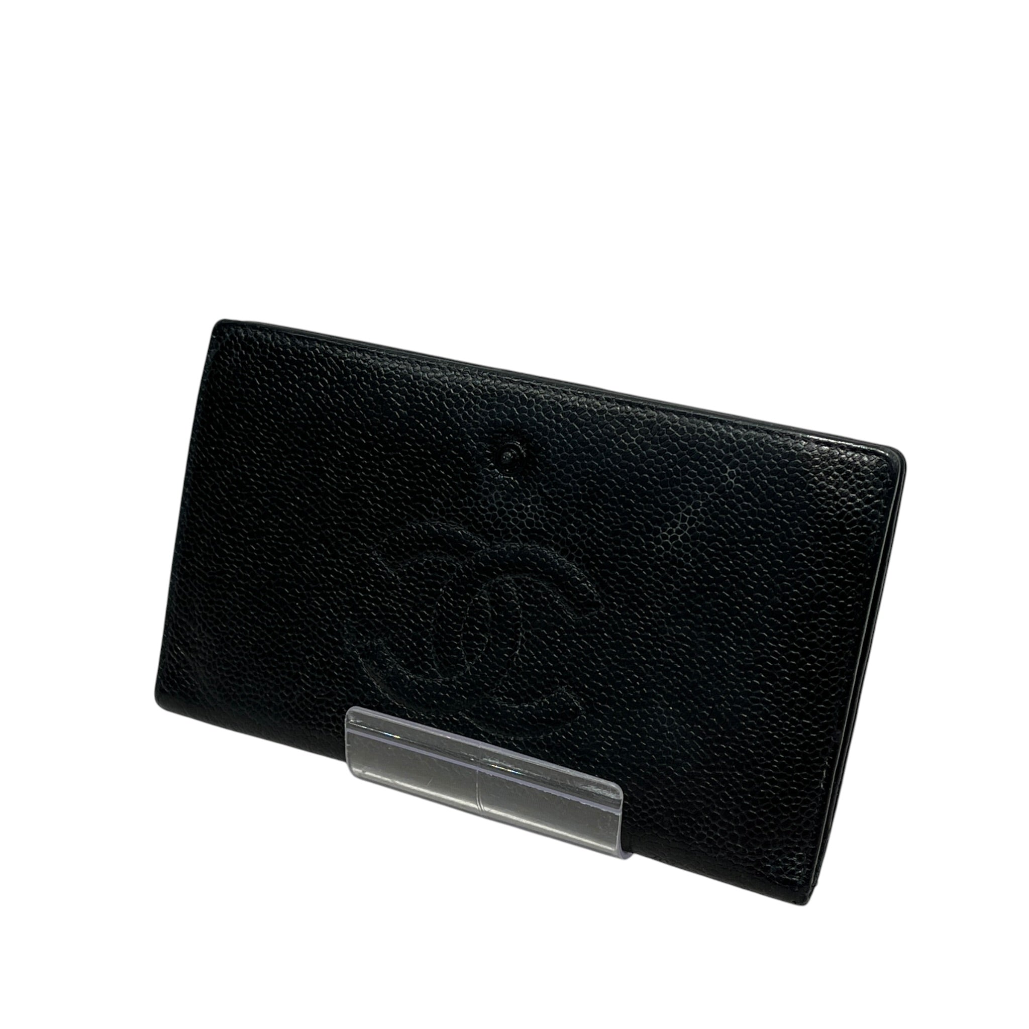 CHANEL/Long Wallet/Leather/BLK/L's/classic caviar - missing clasp view 1
