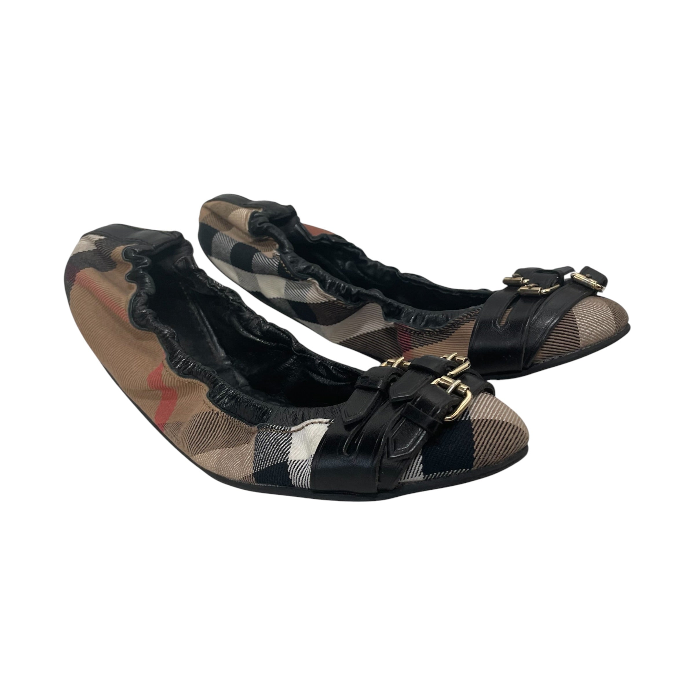 BURBERRY/Flat Shoes/BRW/CANVAS FLATS view 1