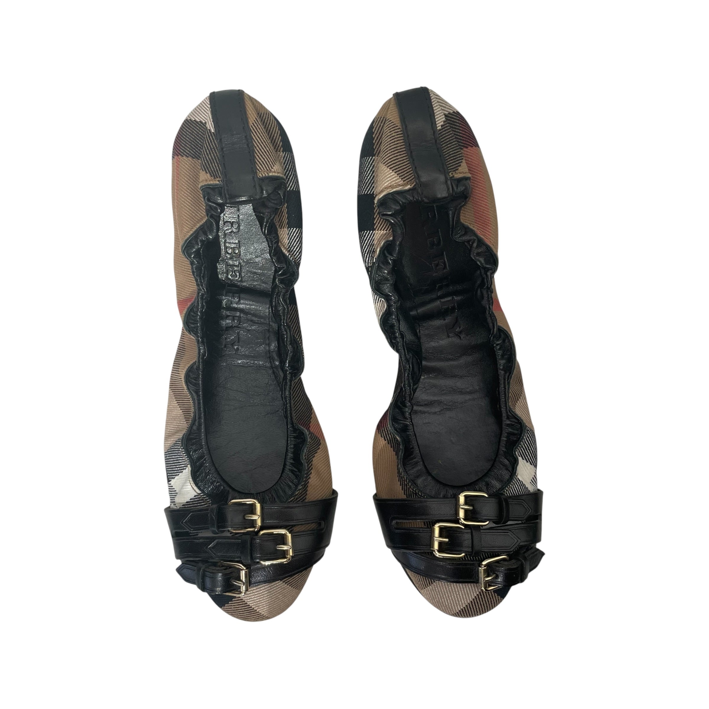 BURBERRY/Flat Shoes/BRW/CANVAS FLATS view 3