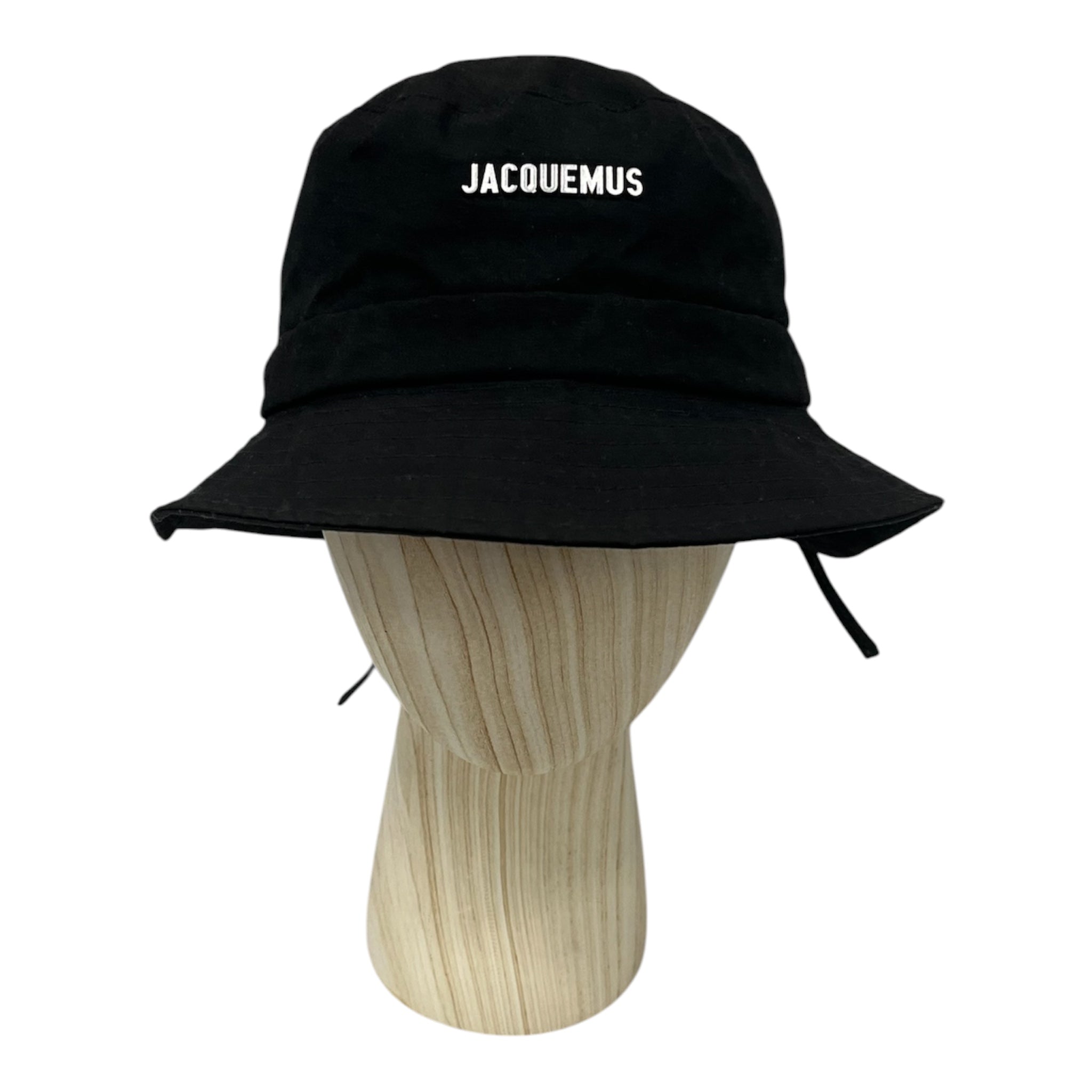 JACQUEMUS/Bucket Hat/OS/Cotton/BLK/Black bucket hat view 1