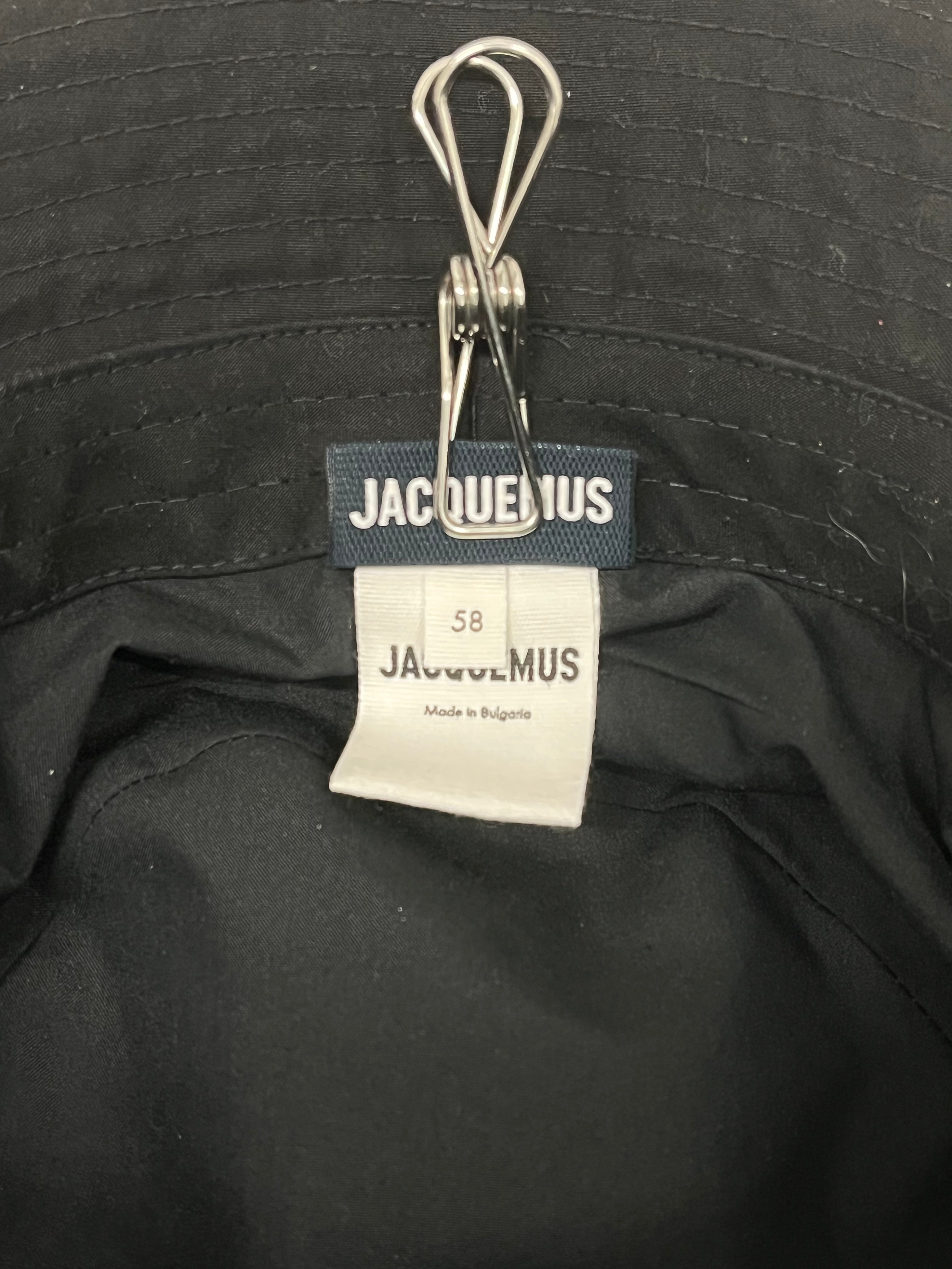 JACQUEMUS/Bucket Hat/OS/Cotton/BLK/Black bucket hat view 4