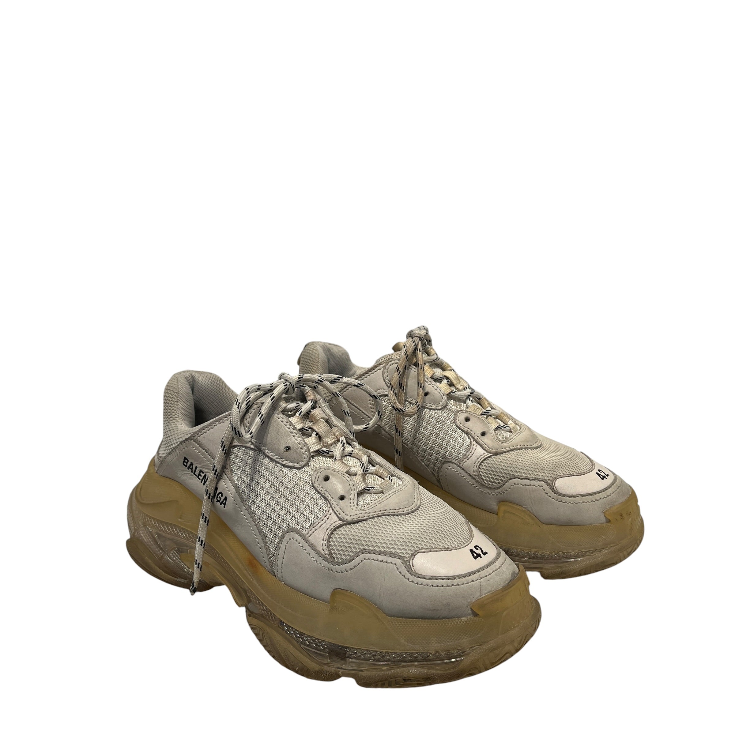 BALENCIAGA/Low-Sneakers/EU 42/CRM/TRIPLE S WHITE view 1