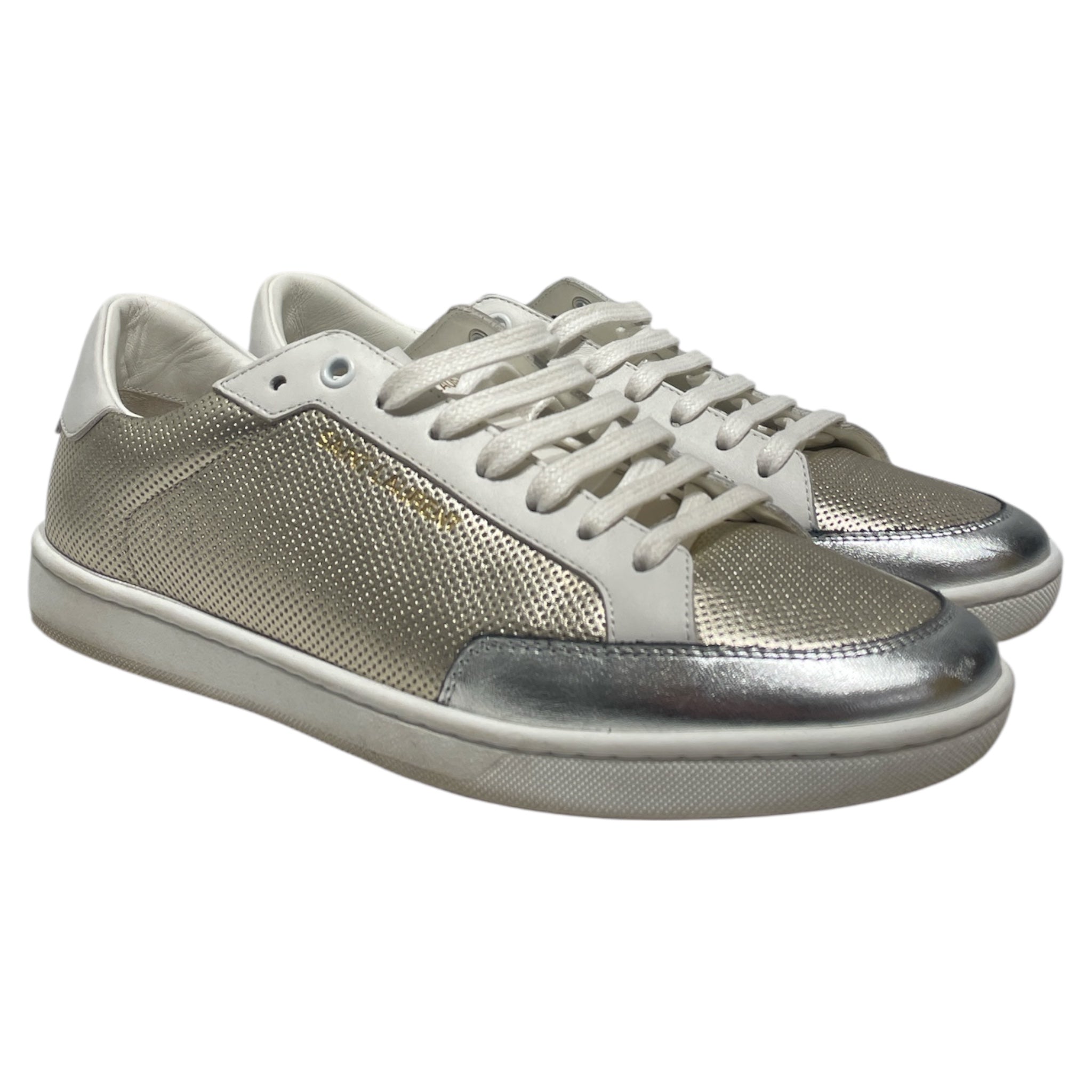 YVES SAINT LAURENT/Low-Sneakers/EU 40/Leather/WHT/Andy leather trainers view 1