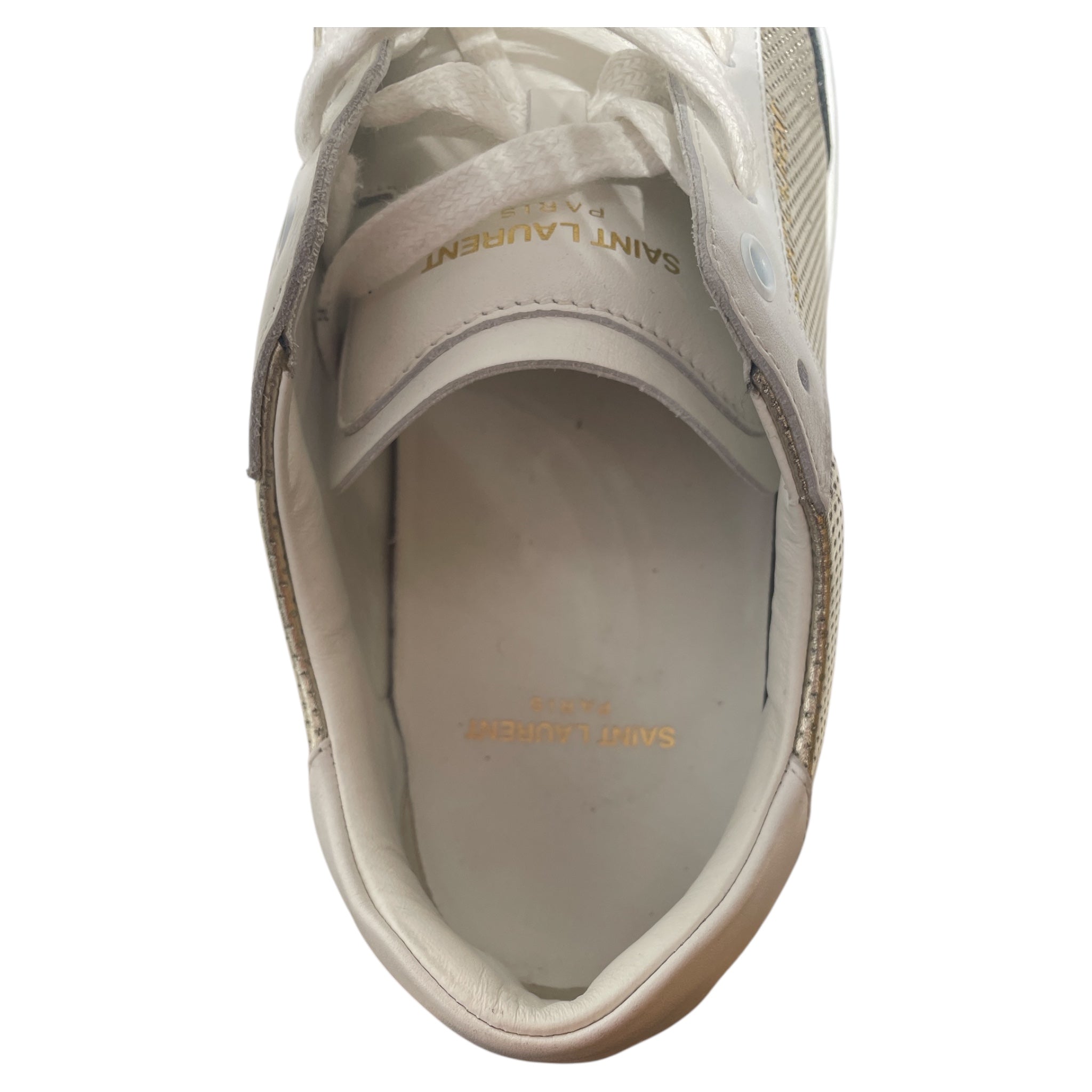 YVES SAINT LAURENT/Low-Sneakers/EU 40/Leather/WHT/Andy leather trainers view 3