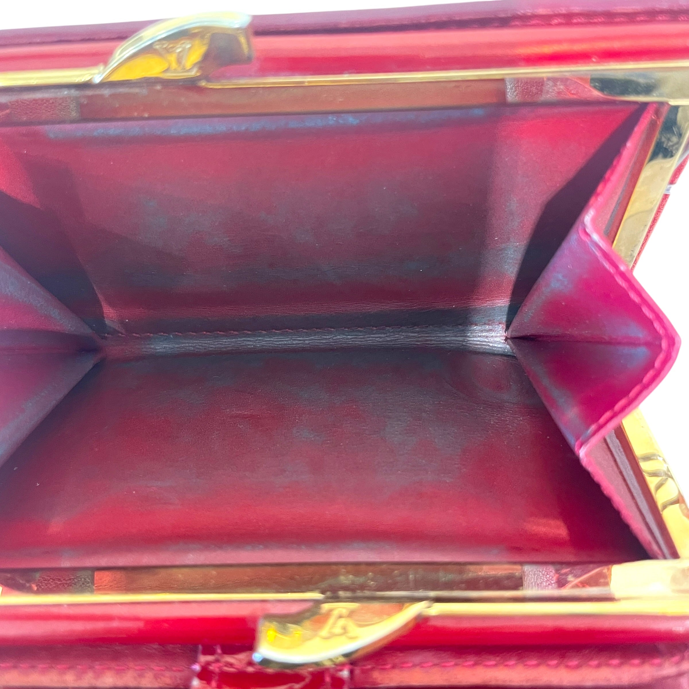 LOUIS VUITTON/Wallet/Monogram/Leather/RED/Vernis French Wallet Patent view 6