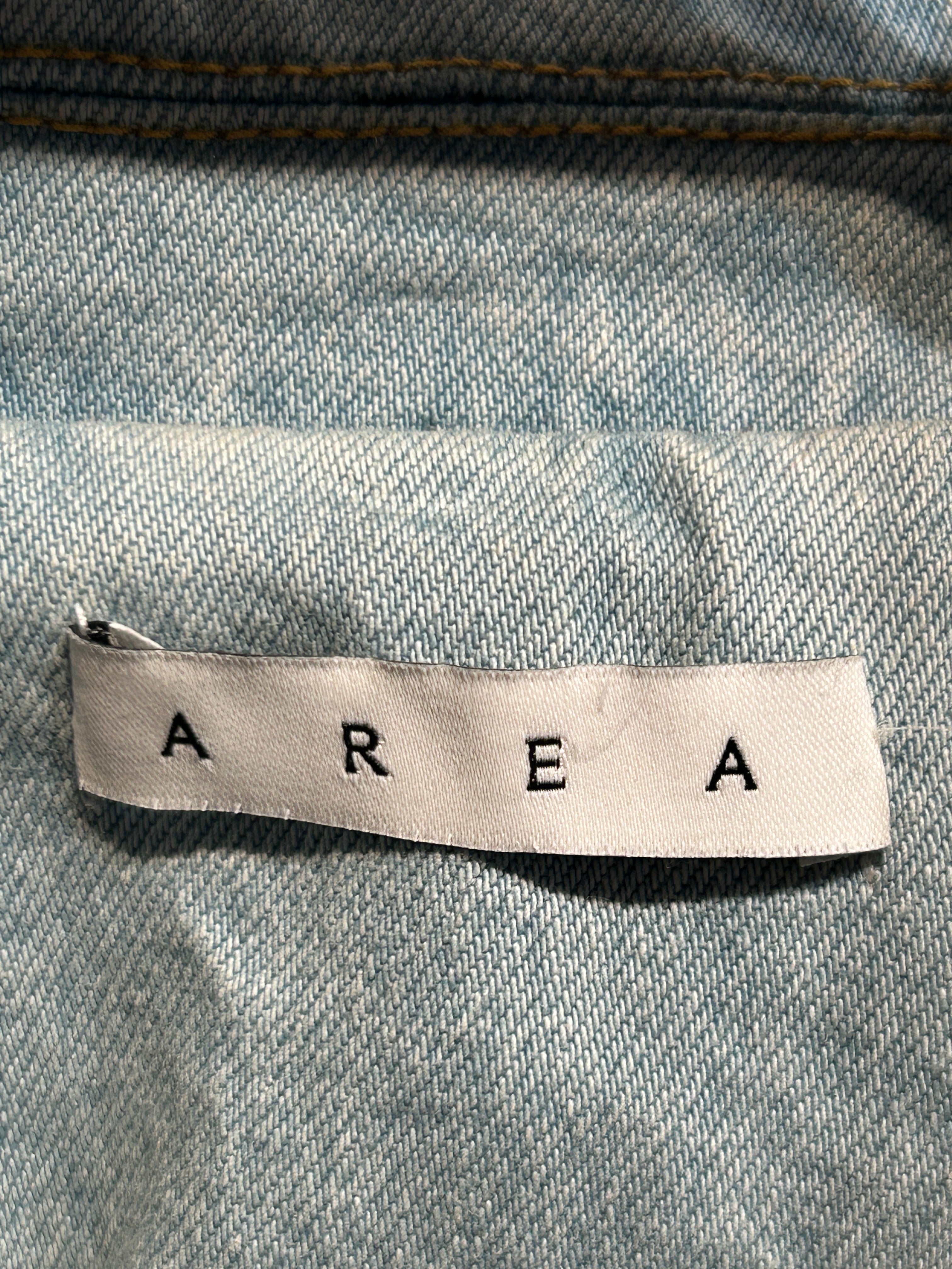 AREA/Denim Jkt/4/Denim/BLU/Crystal Trim Jacket view 3