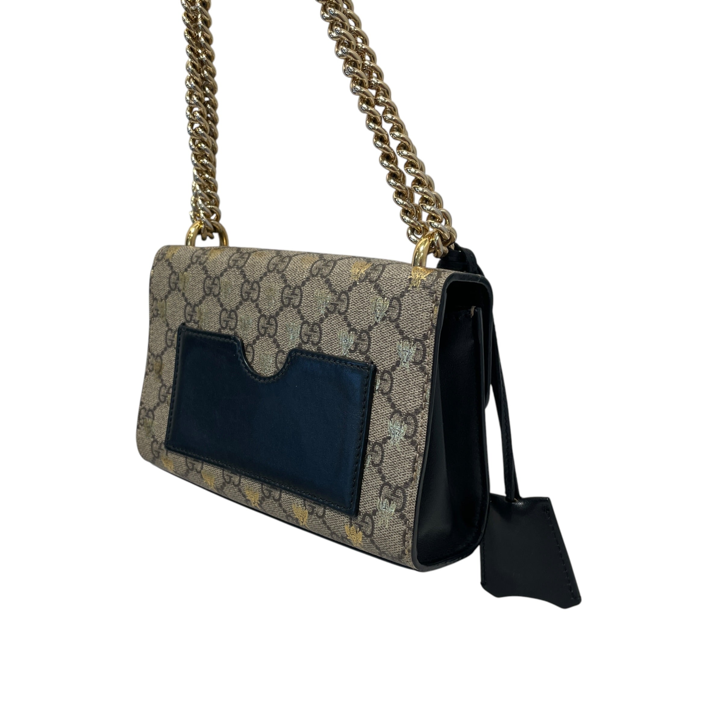 GUCCI/Cross Body Bag/Monogram/Leather/BEG/Bug Padlock GG view 4