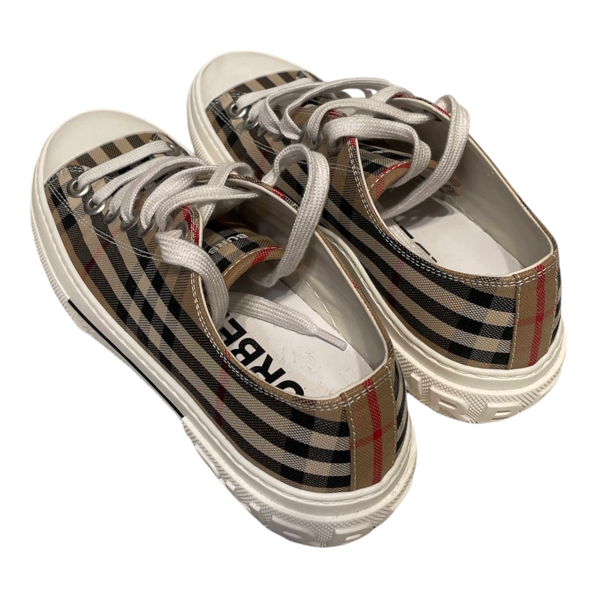 BURBERRY/Low-Sneakers/EU 37/Plaid/Cotton/MLT/LACE UP SNEAKERS view 2