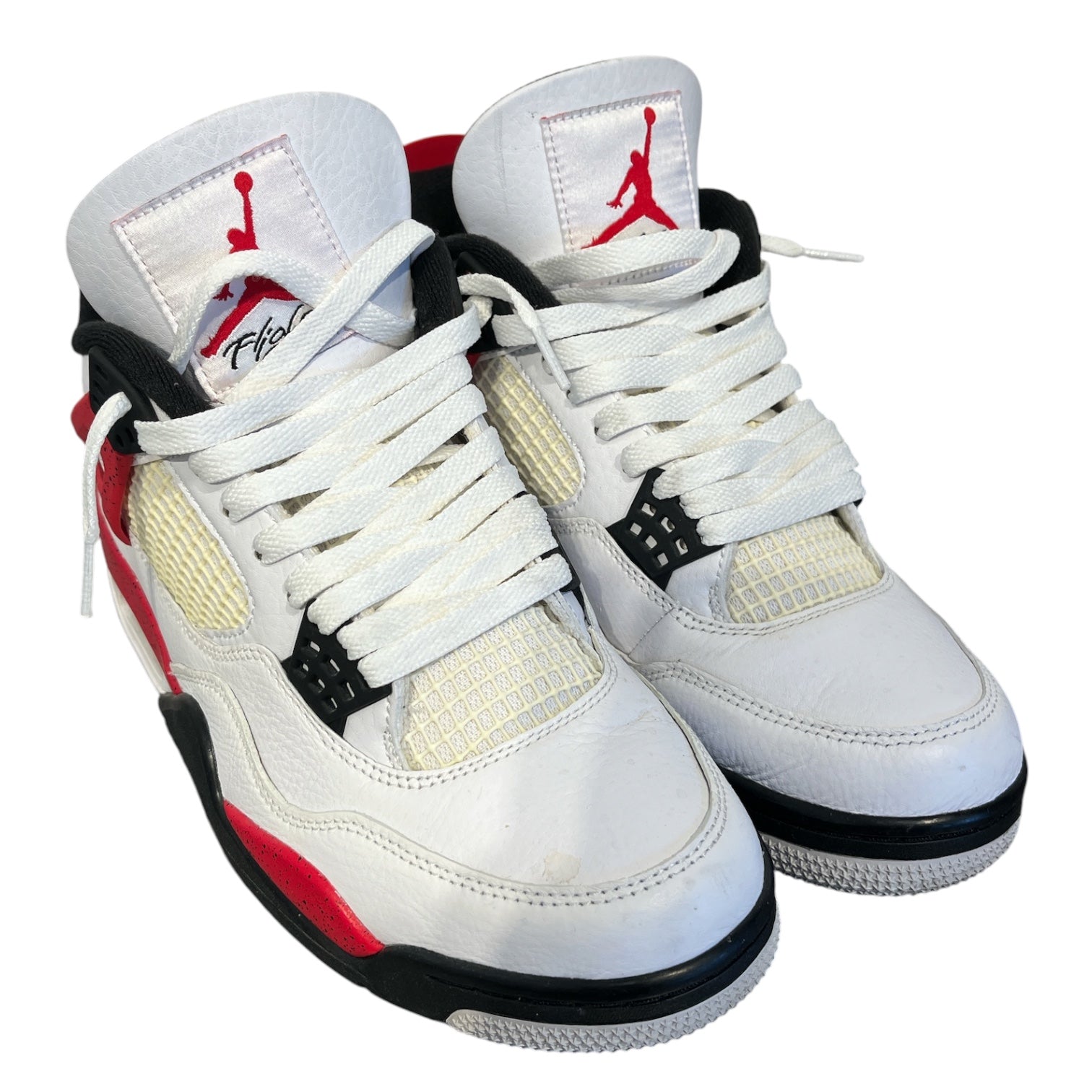 JORDAN BRAND/Hi-Sneakers/US 8.5/Leather/WHT/jordan 4 fire cement view 1