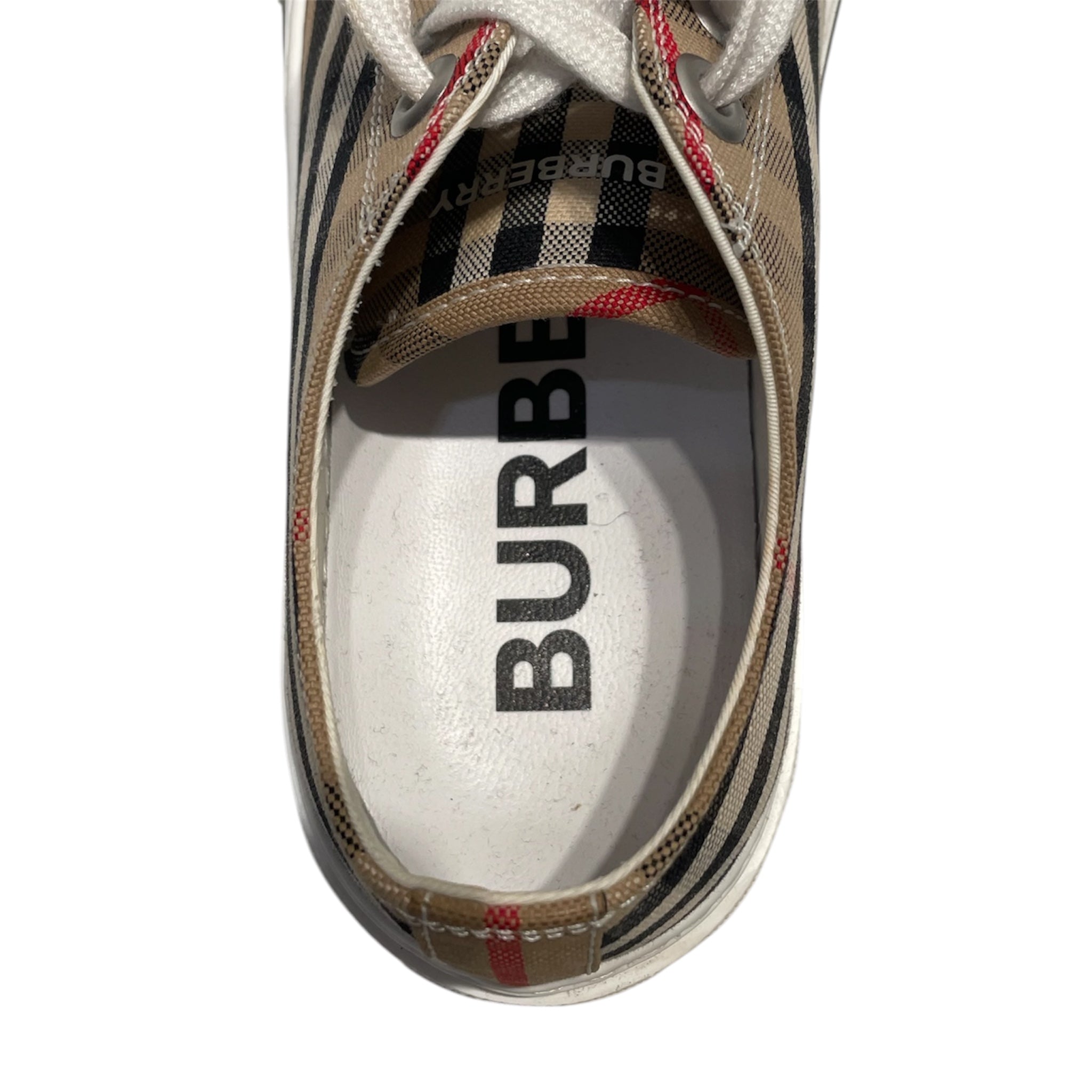 BURBERRY/Low-Sneakers/EU 37/Plaid/Cotton/MLT/LACE UP SNEAKERS view 3