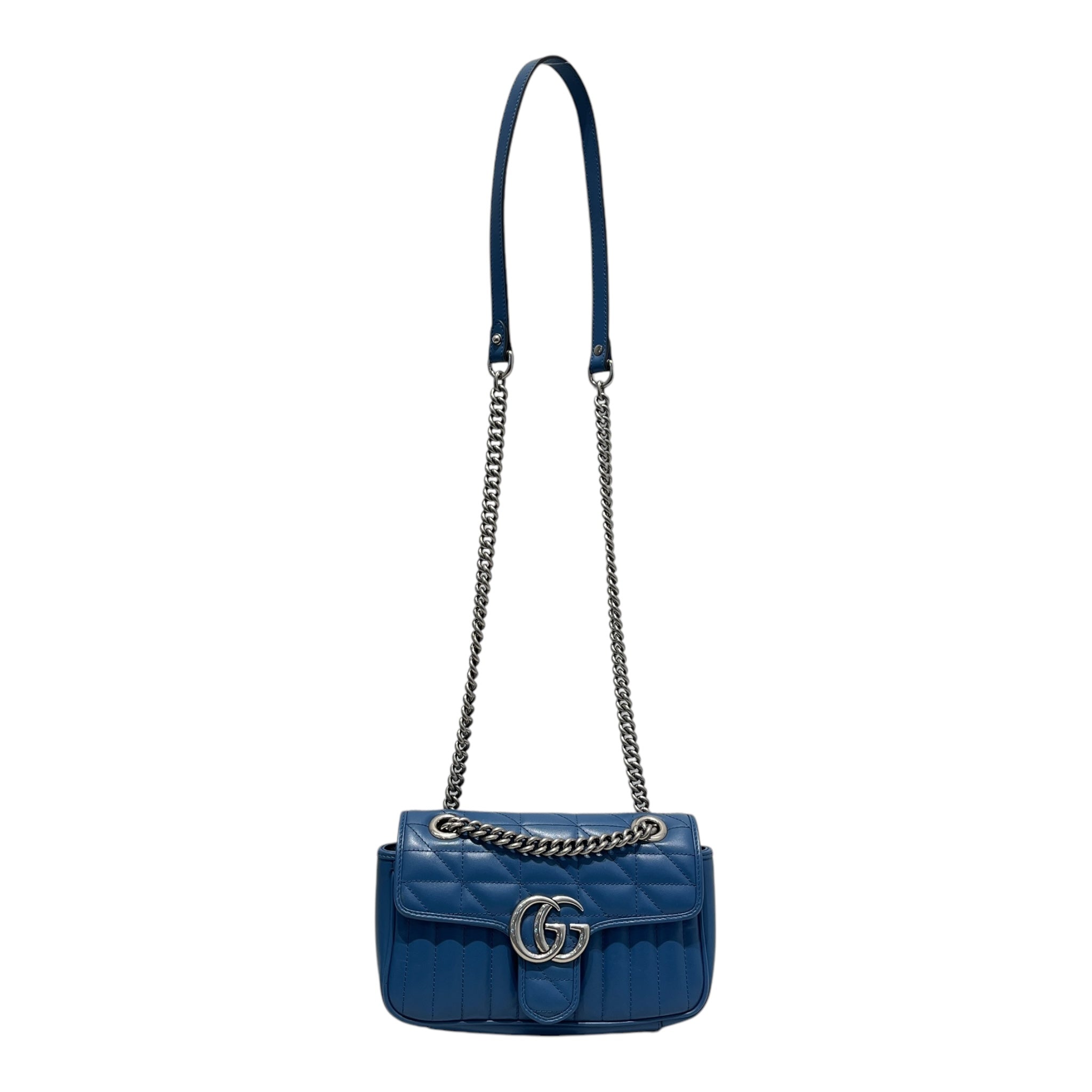 GUCCI/Bag/OS/Leather/BLU/GG MARMONT SHOULDER/ view 1