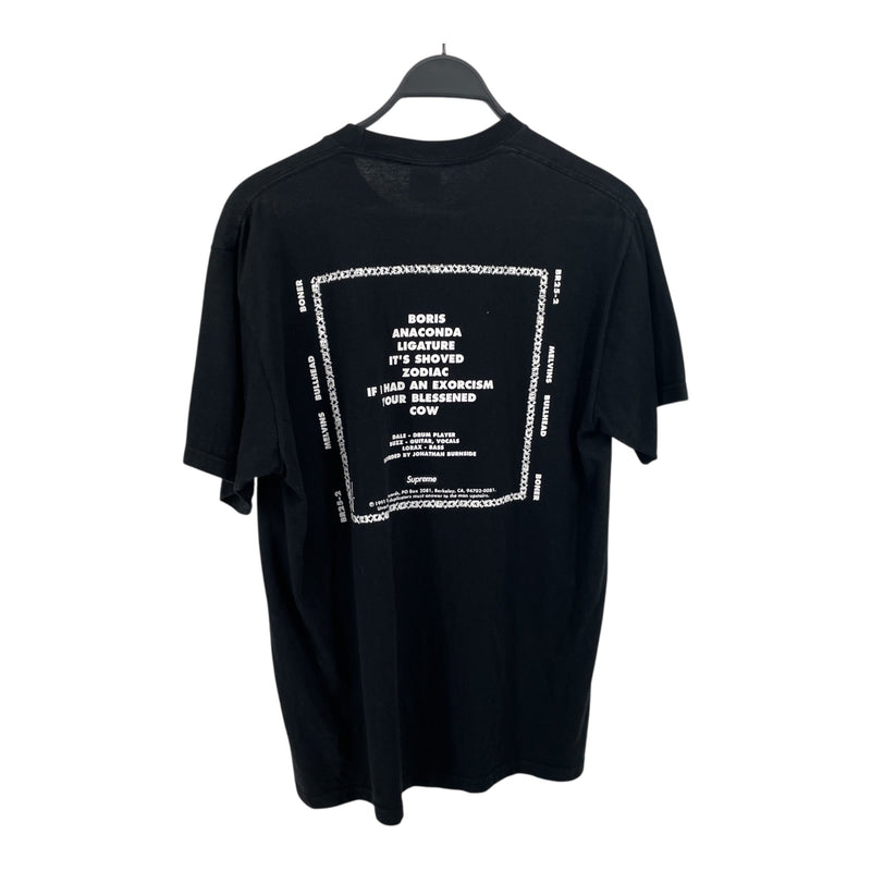 Supreme/T-Shirt/M/Cotton/BLK/MELVINS BULLHEAD