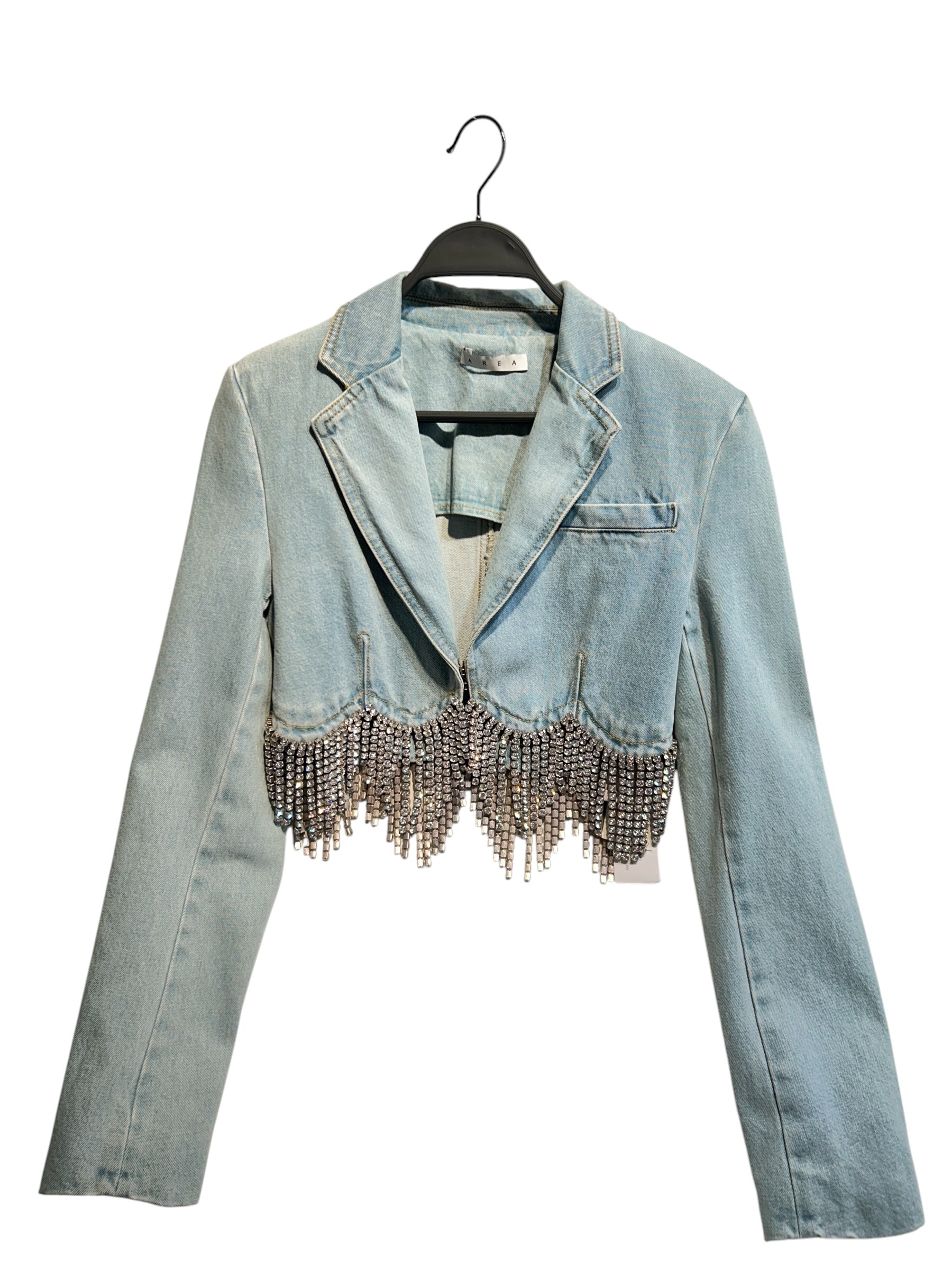 AREA/Denim Jkt/4/Denim/BLU/Crystal Trim Jacket view 2