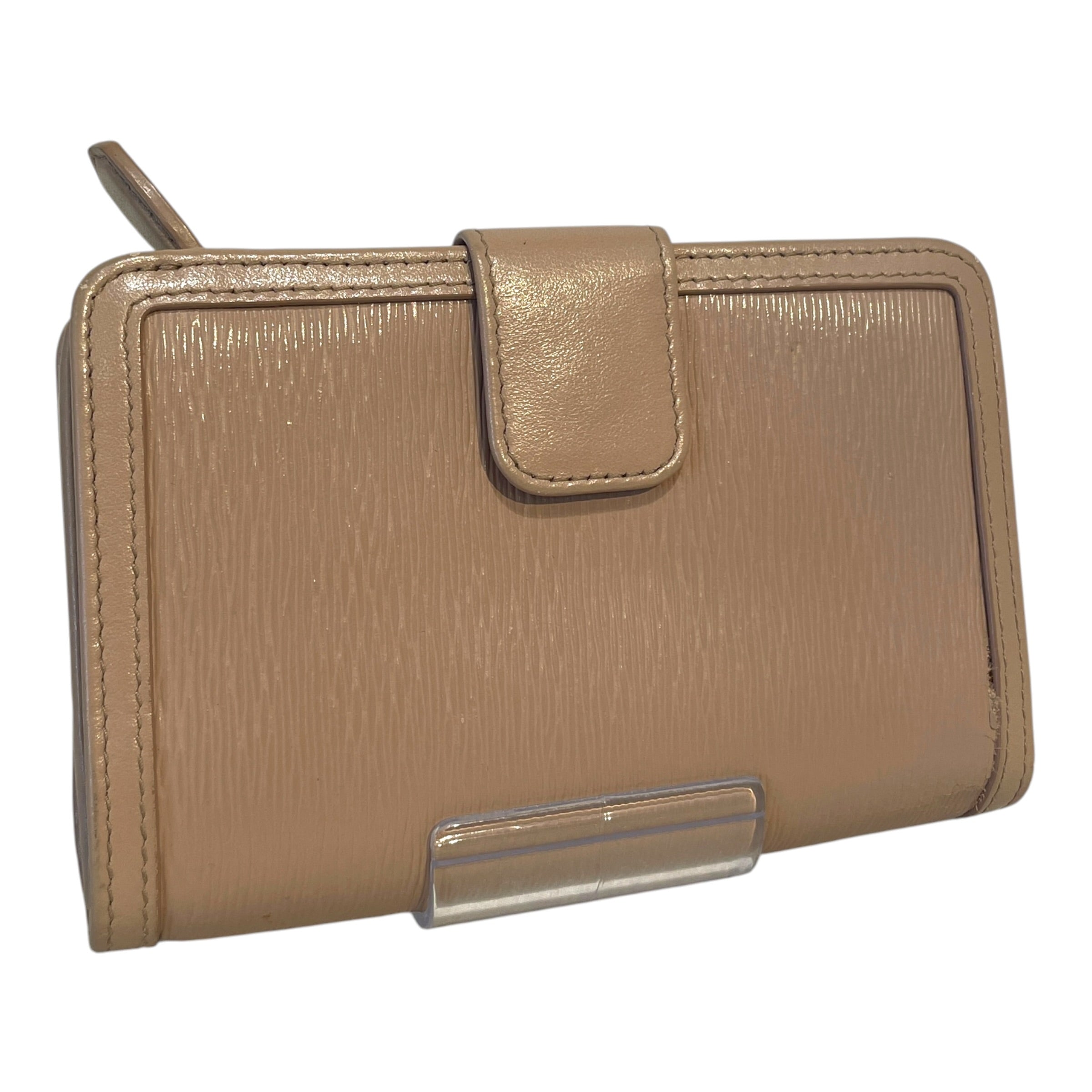 PRADA/Wallet/Leather/BEG/Saffiano Leather Bow Beige Zip view 2