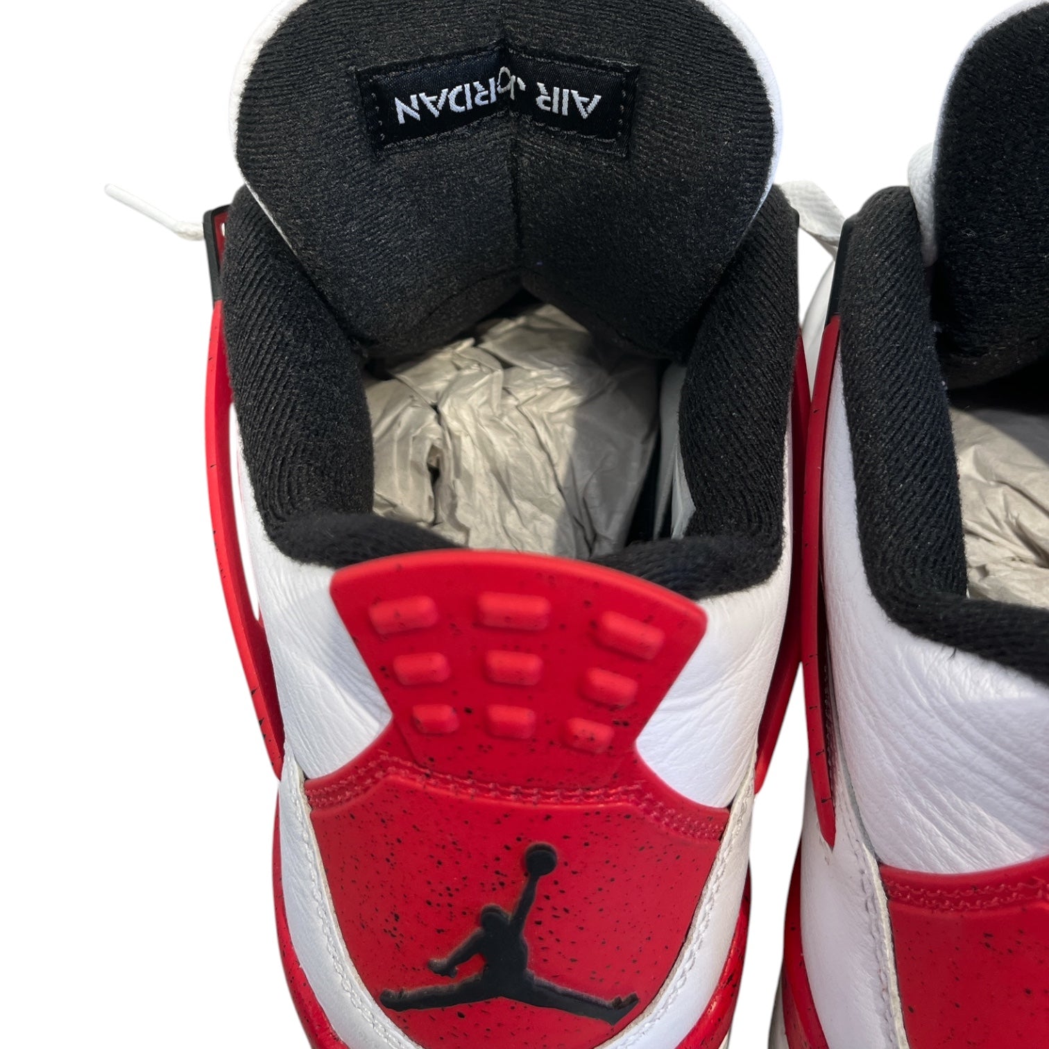 JORDAN BRAND/Hi-Sneakers/US 8.5/Leather/WHT/jordan 4 fire cement view 3
