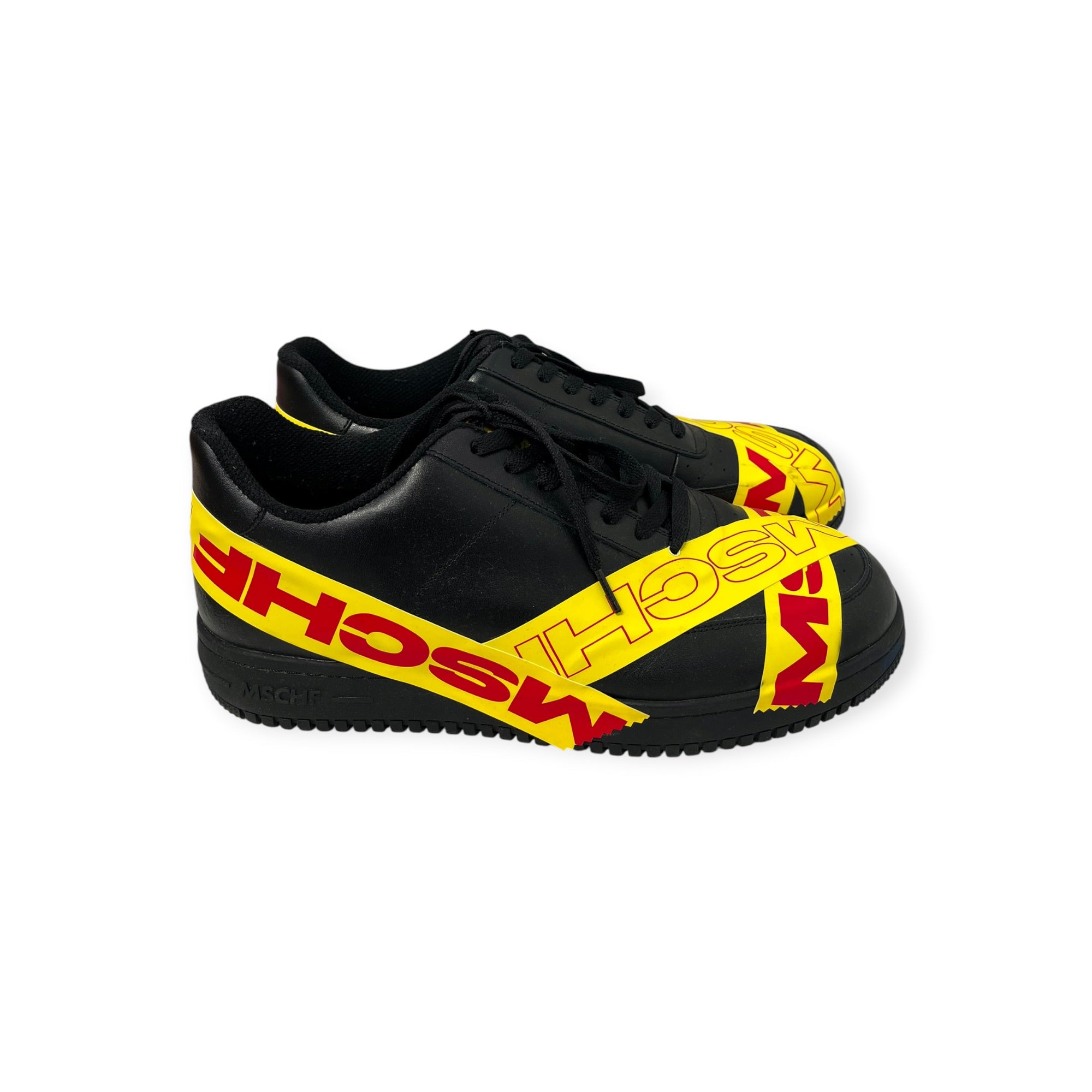MSCHF/Low-Sneakers/US 12/Leather/BLK/YELLOW CAUTION TAPE view 4