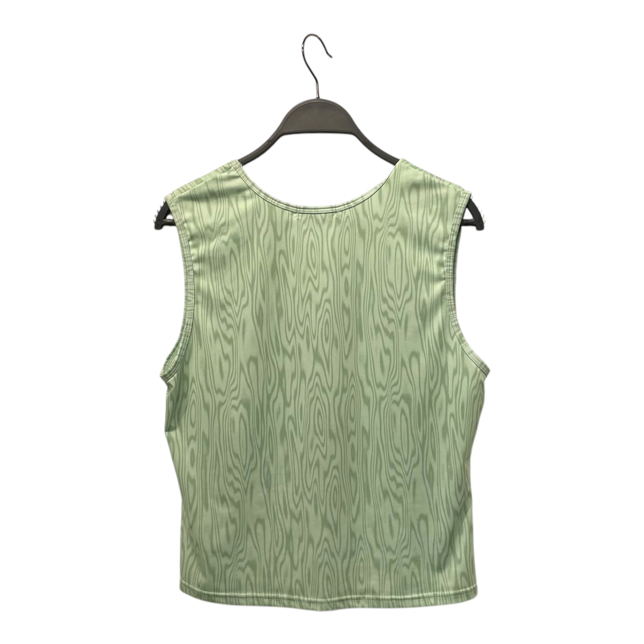 Sandy Liang/SL Cut & Sew/XL/Polyester/GRN/OPEN STOMACH/IRRDSCNT TANK view 2