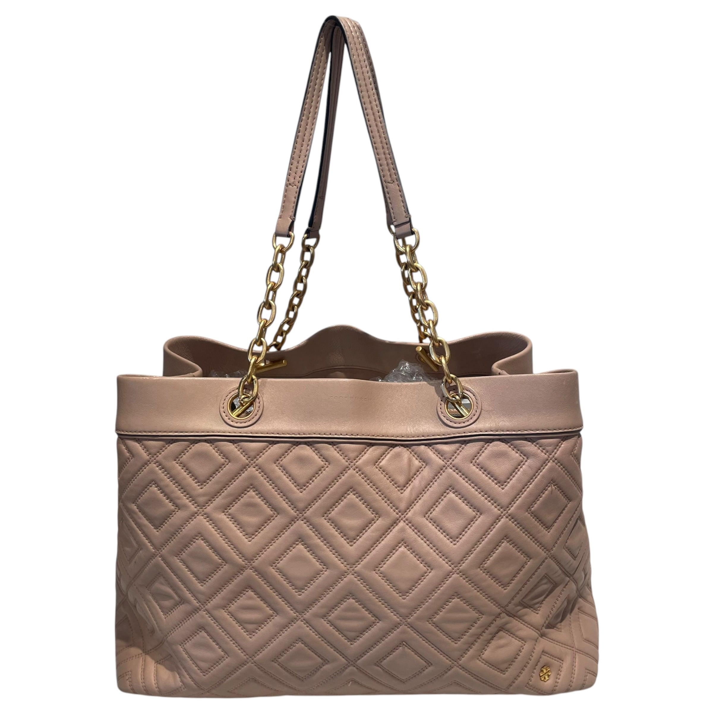 TORY BURCH/Tote Bag/Leather/PNK/Fleming Shell view 1