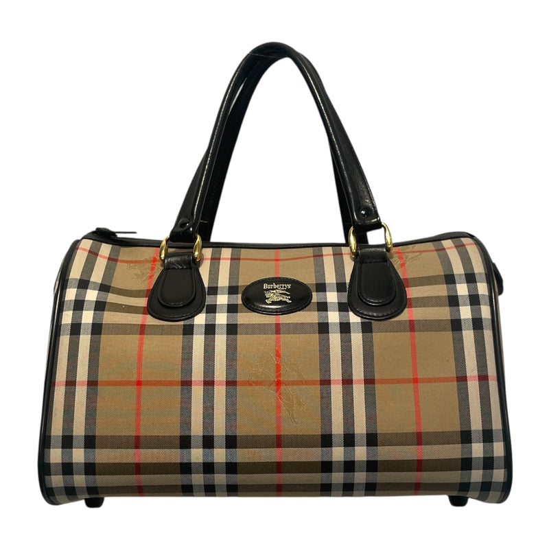 BURBERRYS/Hand Bag/Monogram/Cotton/BEG/Nova Check Boston Burberry Bag