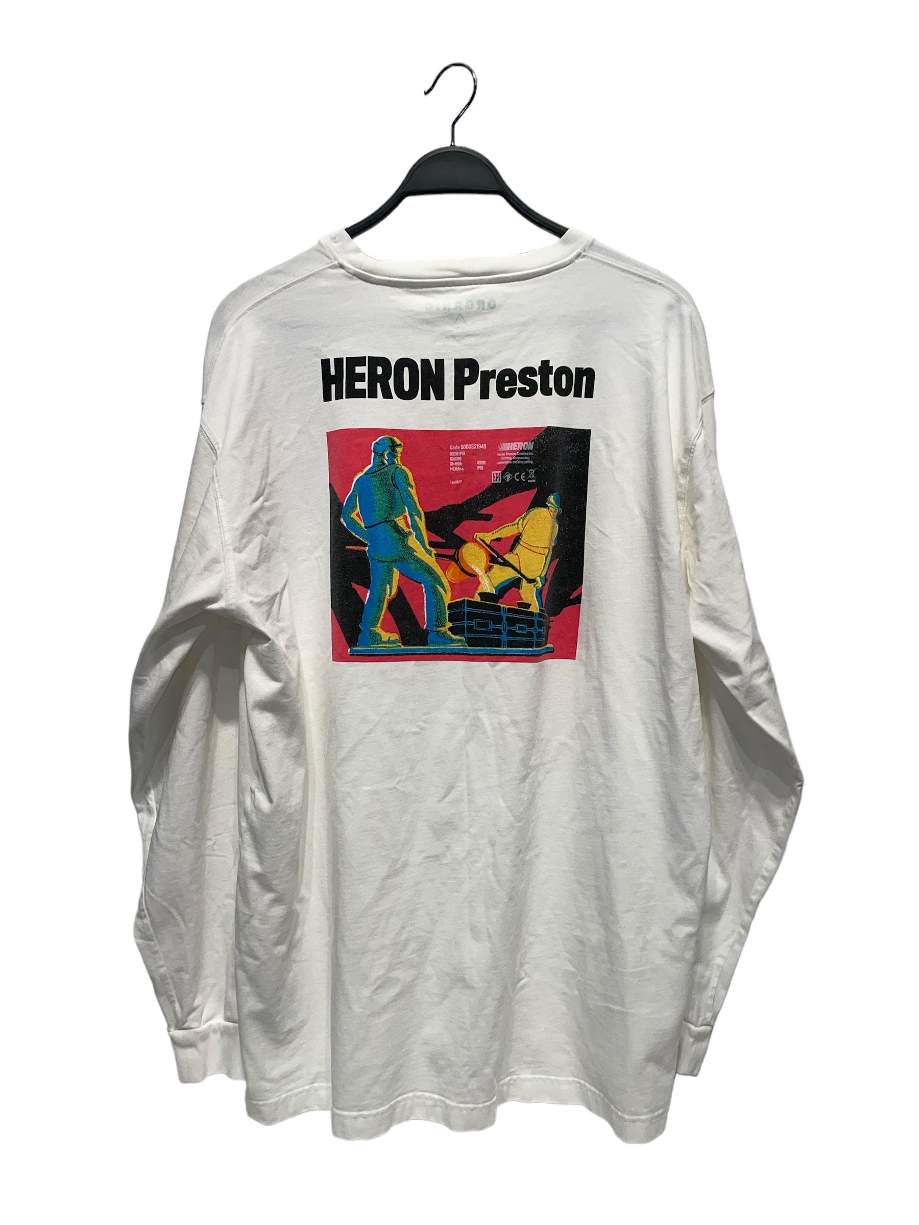 HERON PRESTON/LS T-Shirt/XL/Cotton/WHT/Graphic/ view 2