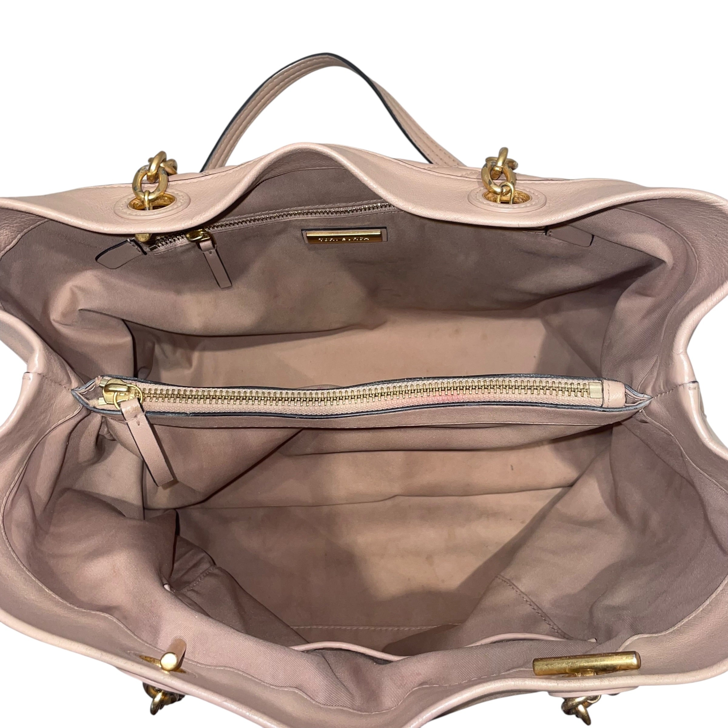 TORY BURCH/Tote Bag/Leather/PNK/Fleming Shell view 4