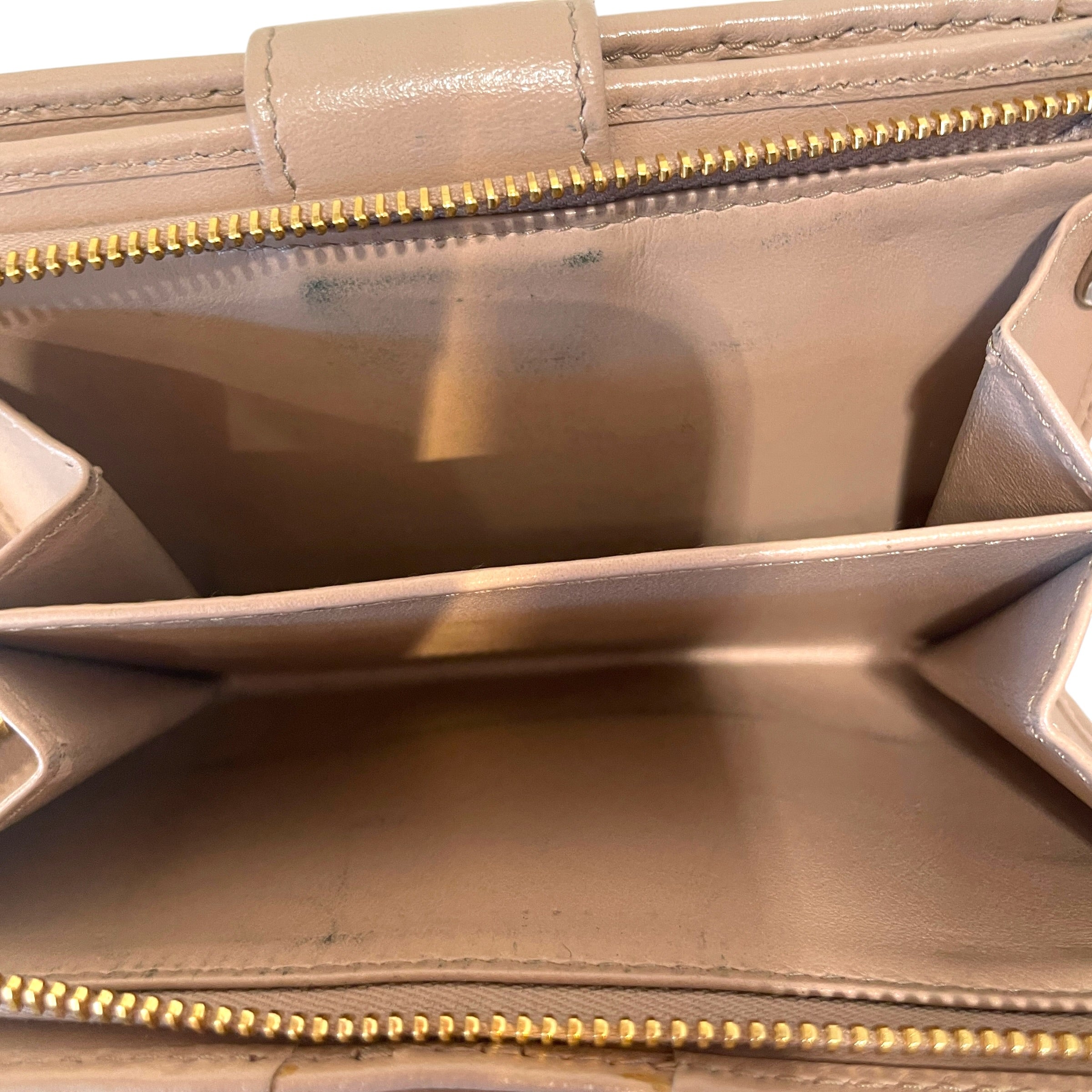 PRADA/Wallet/Leather/BEG/Saffiano Leather Bow Beige Zip view 4
