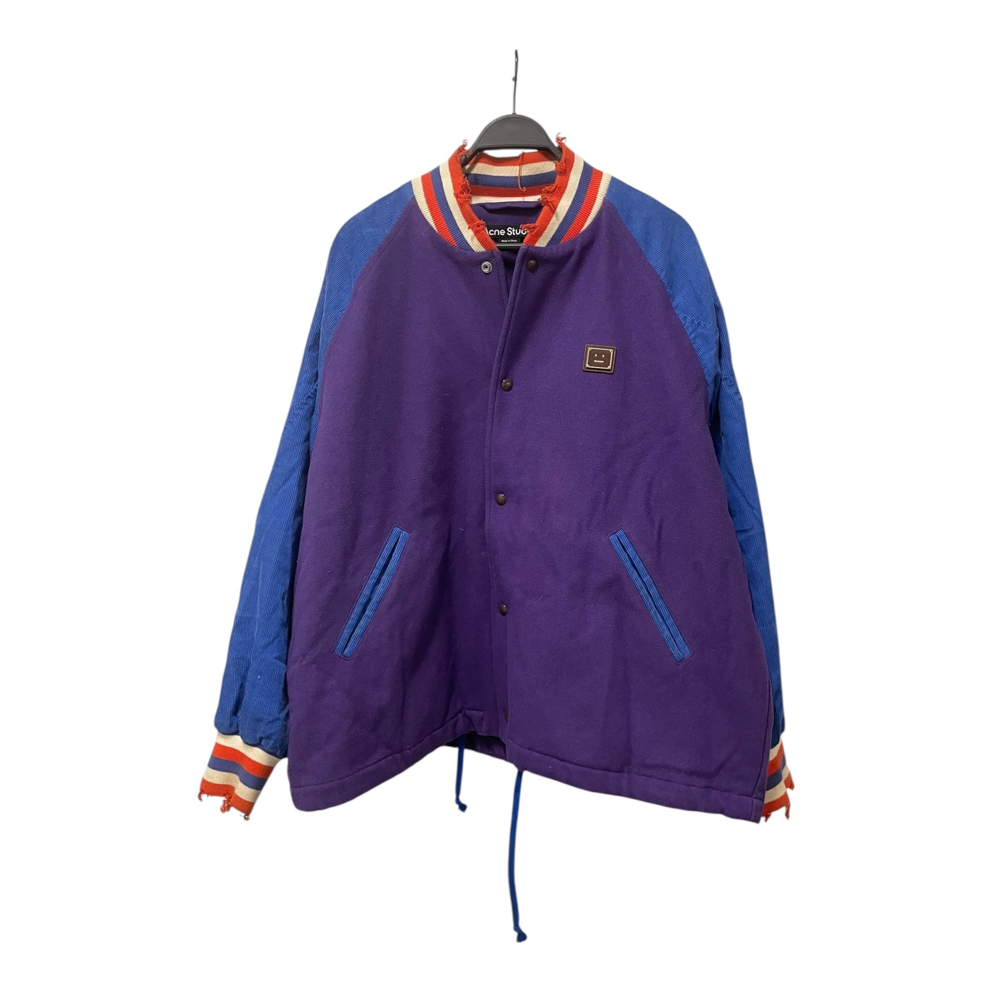 Acne Studios/Baseball Jkt/L/Cotton/PPL/FA-UX-OUTW000064/CRDRY SLEEVE view 1
