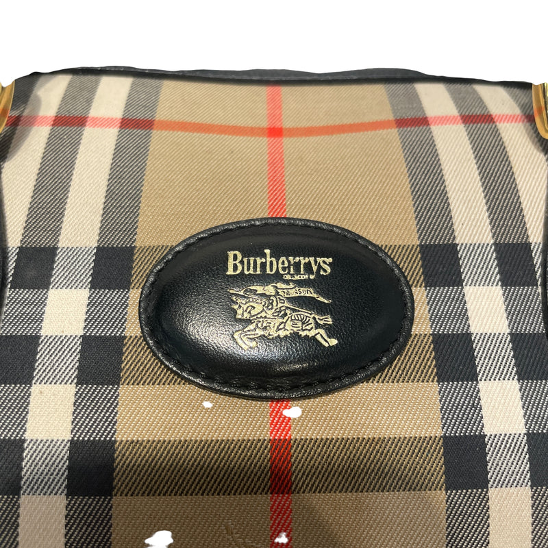 BURBERRYS/Hand Bag/Monogram/Cotton/BEG/Nova Check Boston Burberry Bag